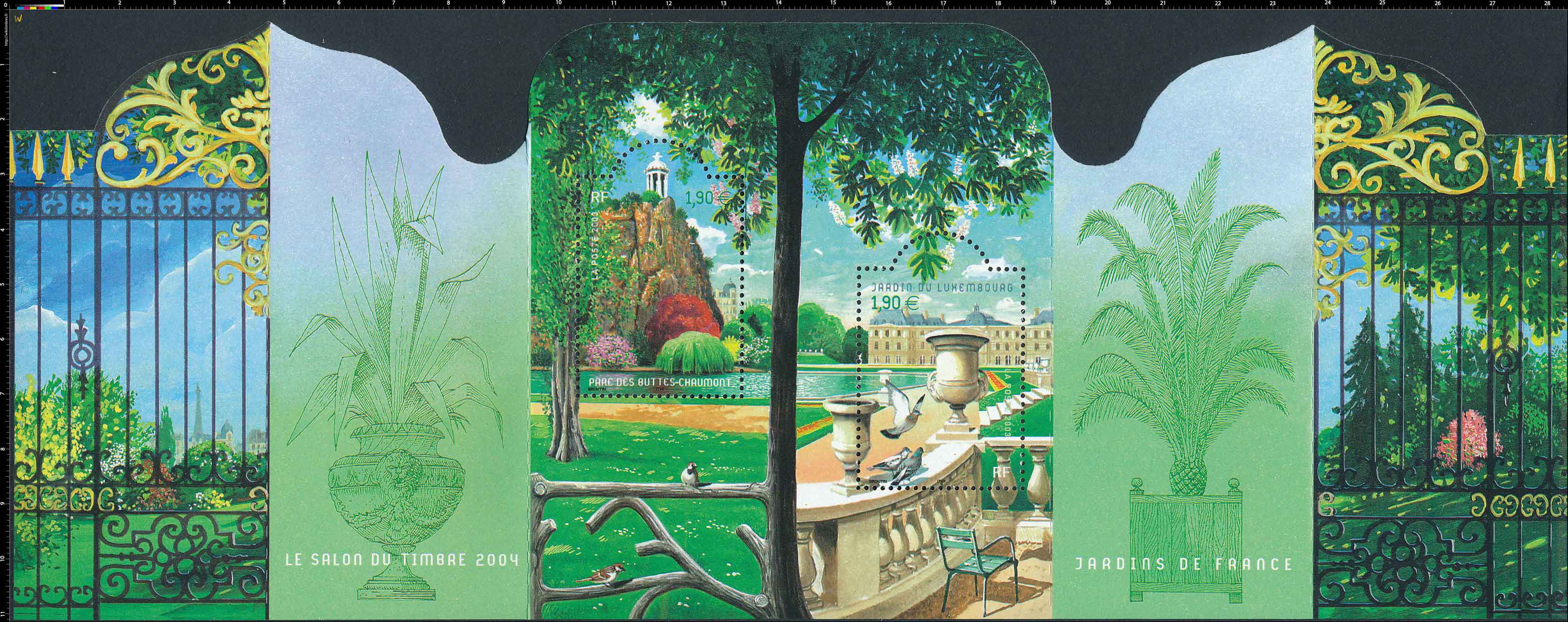 JARDINS DE FRANCE LE SALON DU TIMBRE 2004
