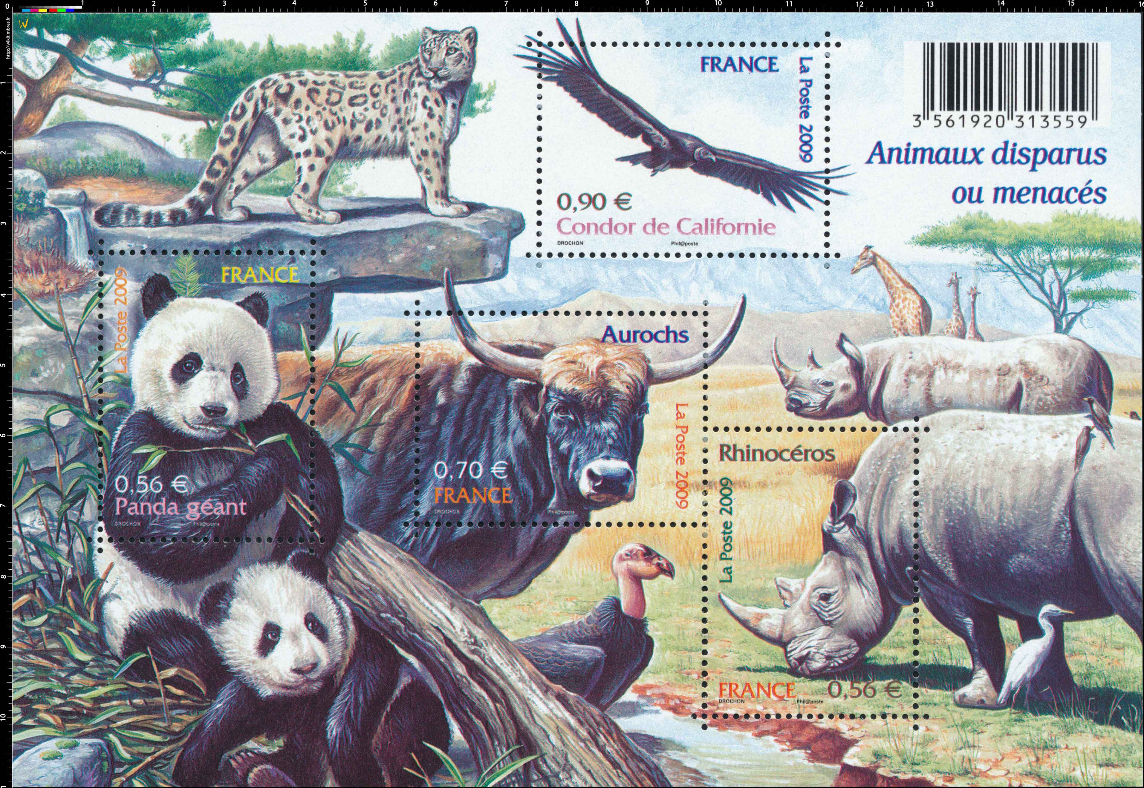 Animaux disparus ou menacés