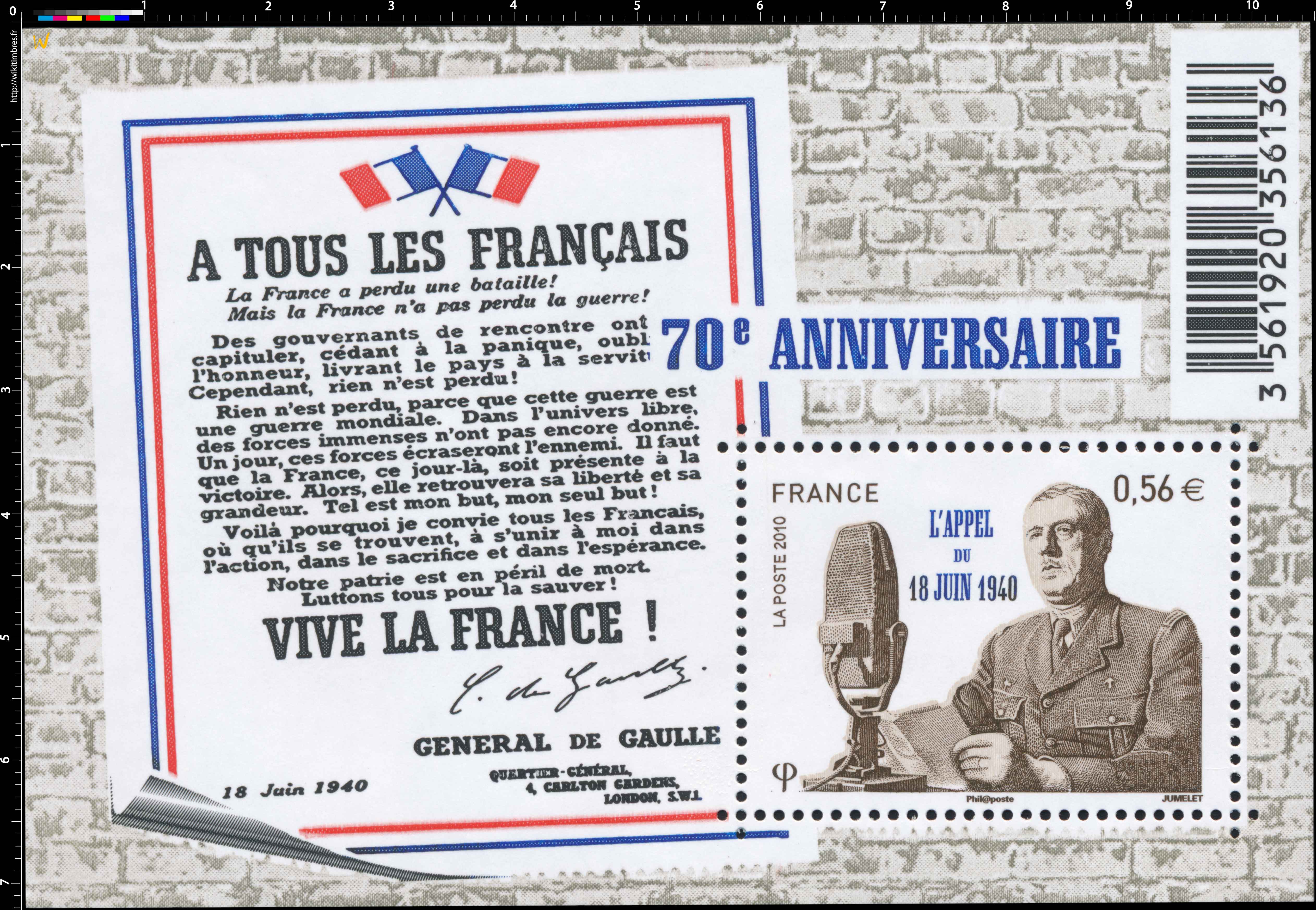 2010 L'APPEL DU 18 JUIN 1940