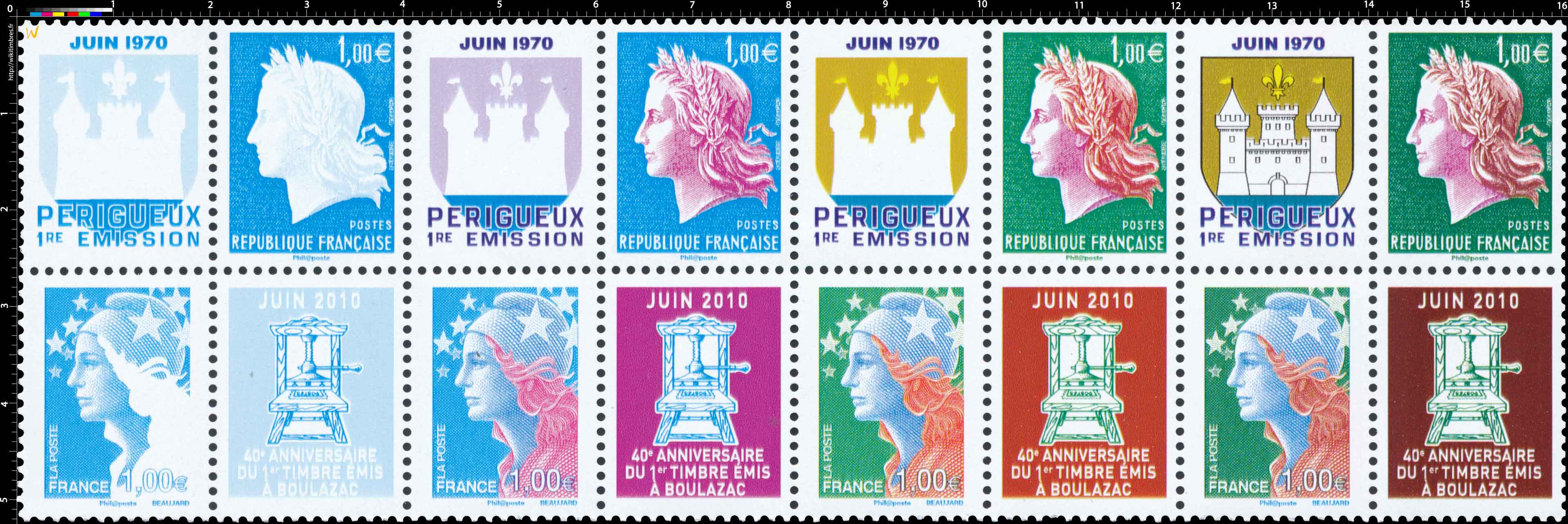 40e ANNIVERSAIRE DU 1ER TIMBRE ÉMIS A BOULAZAC