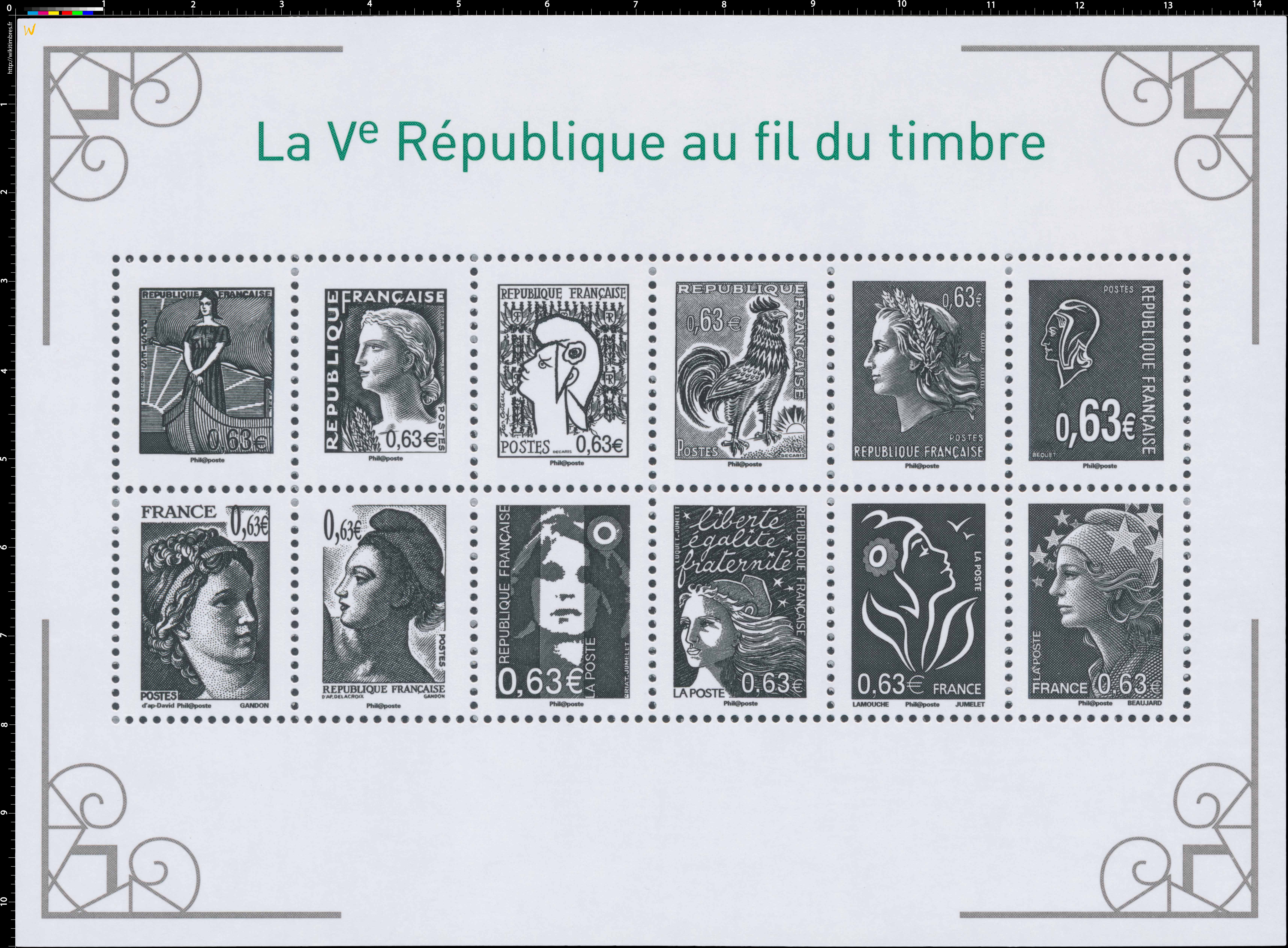 La Ve République au fil du timbre