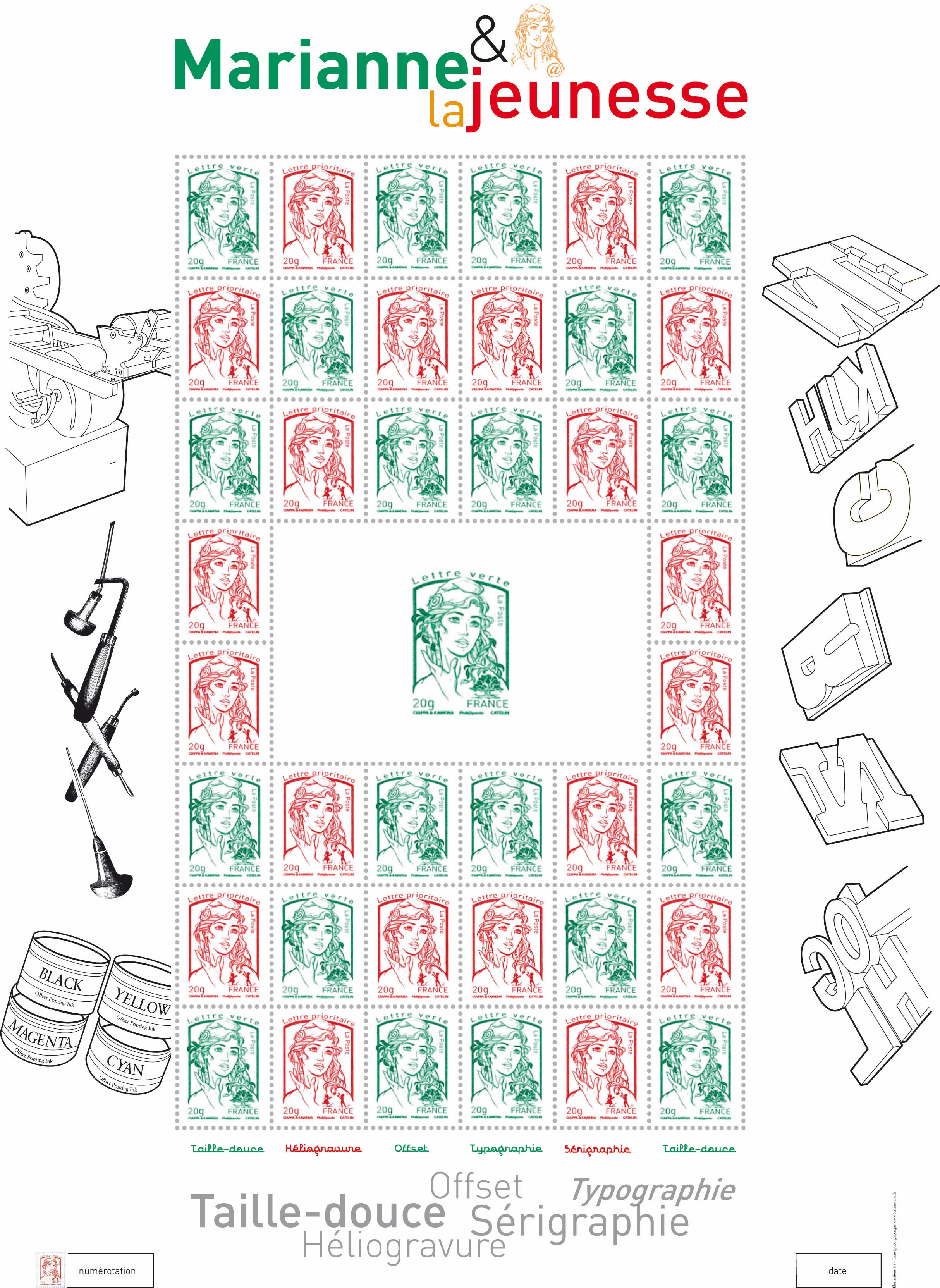 2013 Feuille multitechniques Marianne