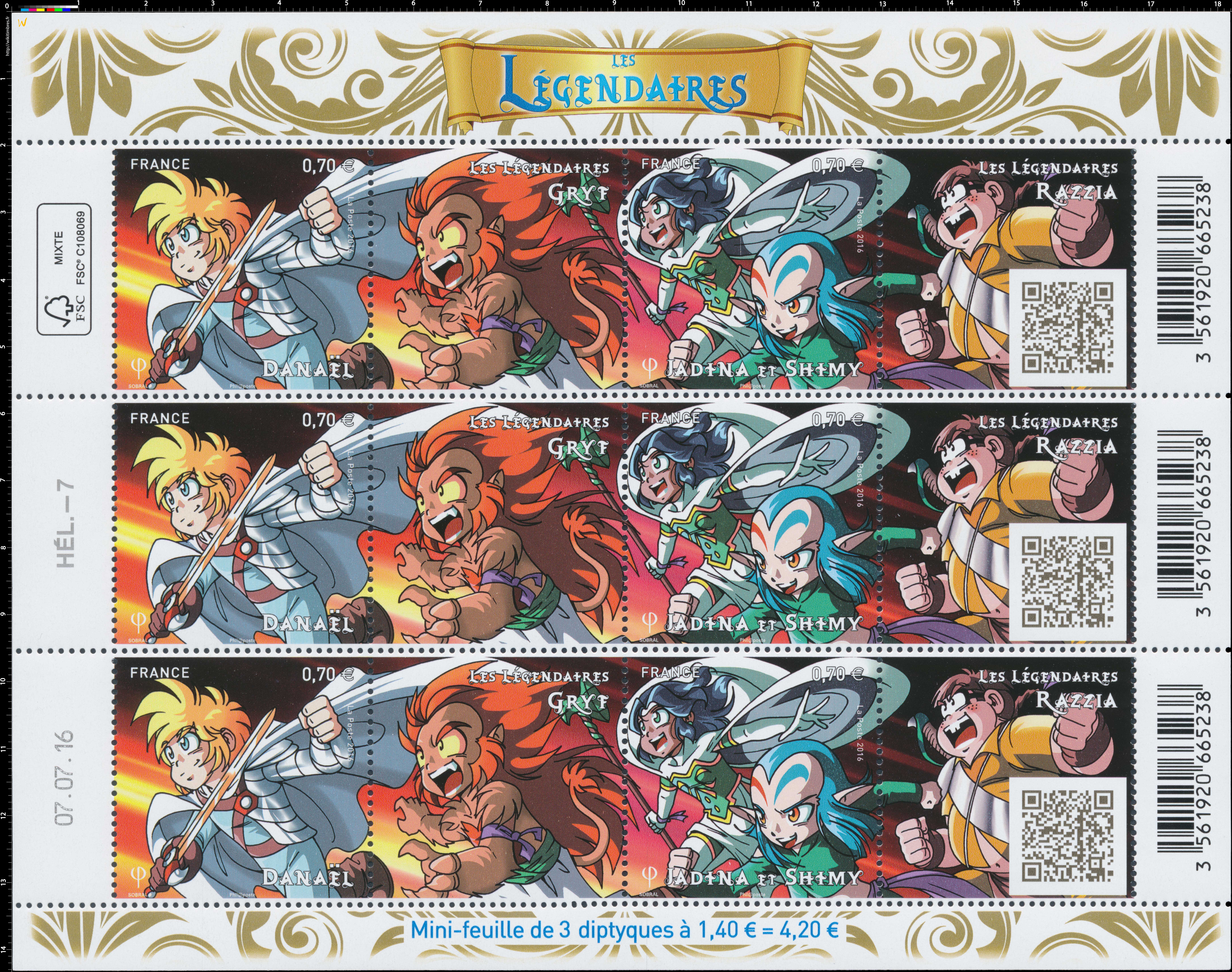 2016 Les Légendaires Danaël, Gryf, Jadina, Shimy, Razzia