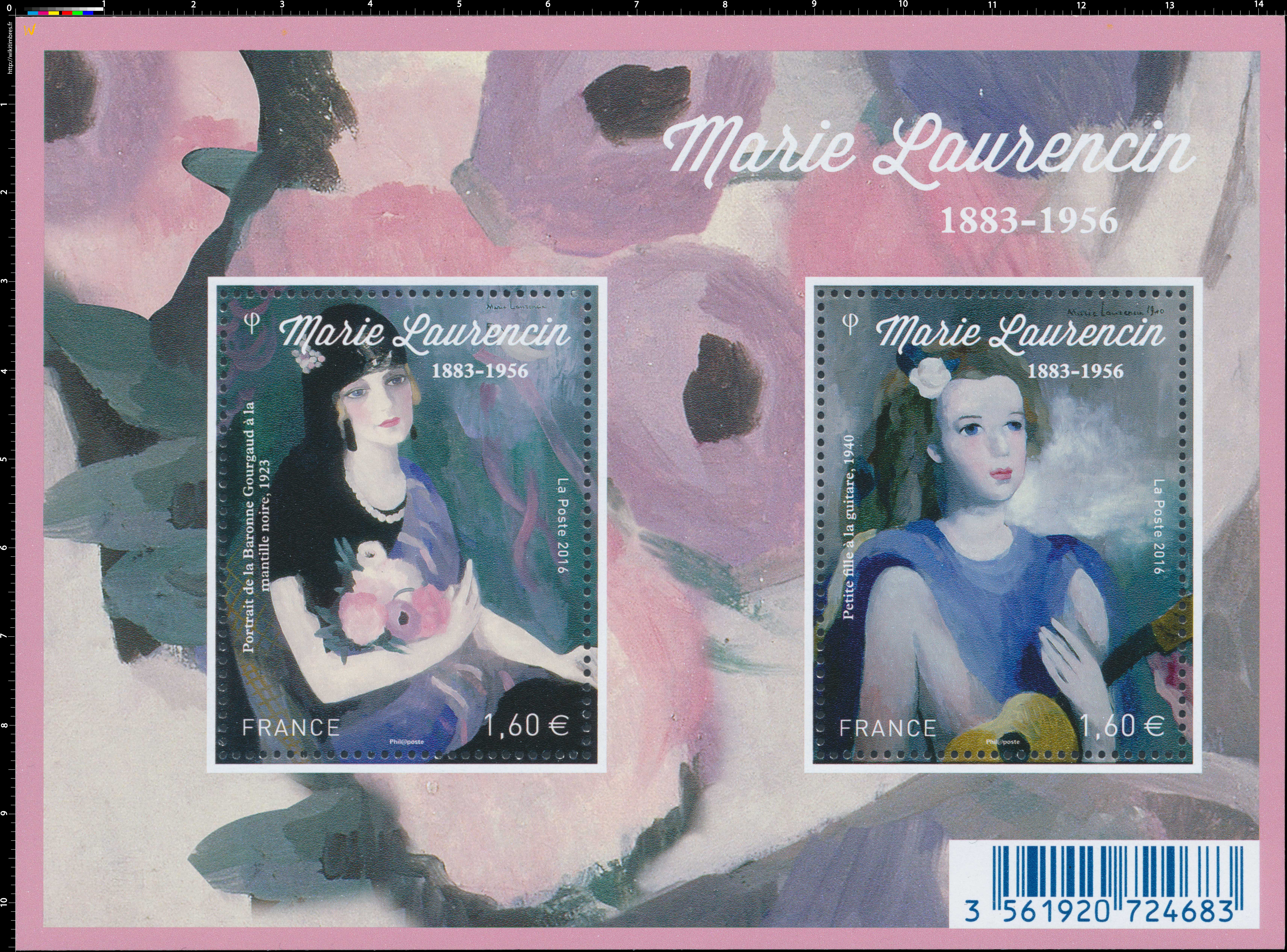 2016 Bloc Marie Laurencin 1883 -1956