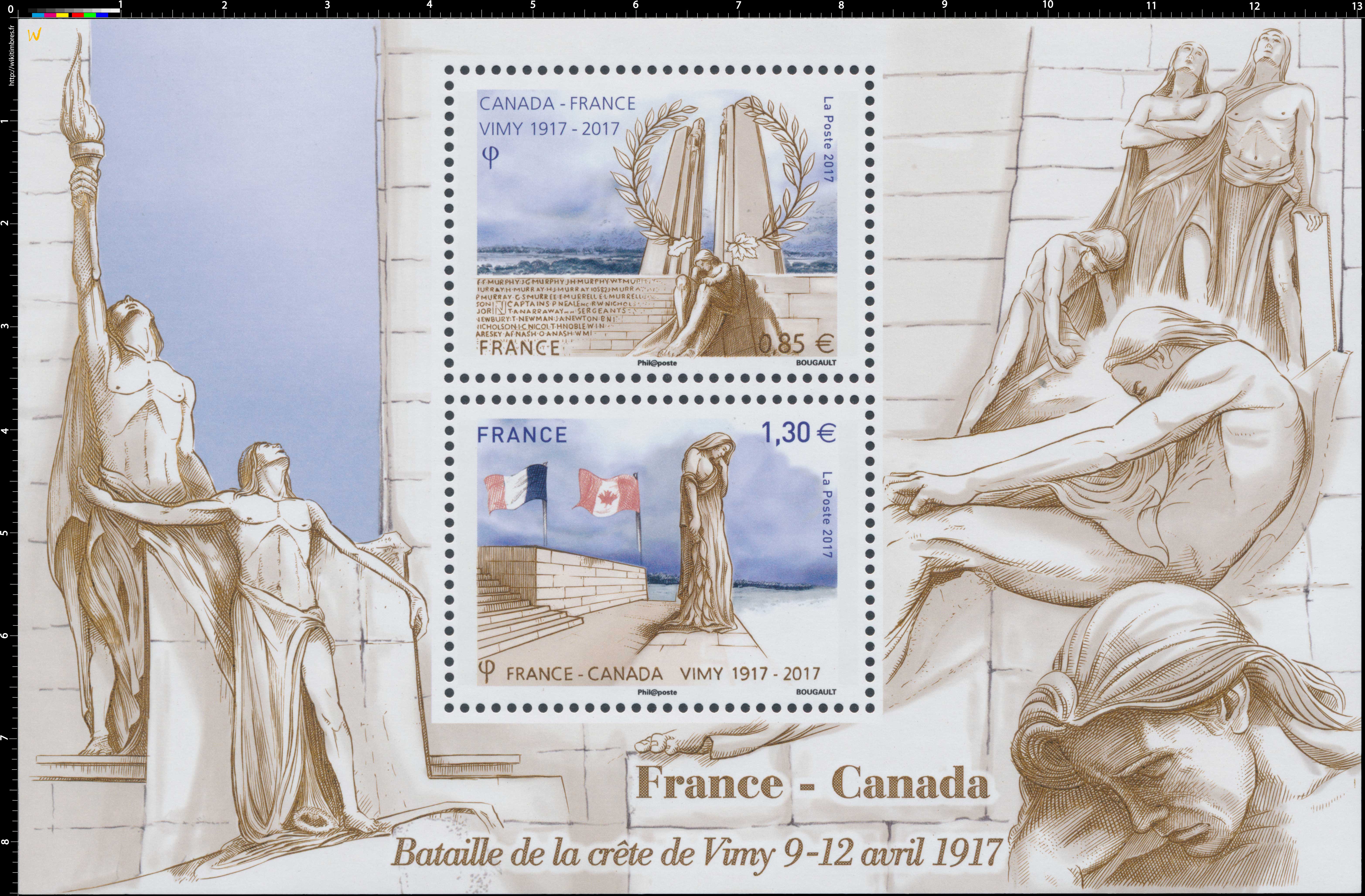 2017 France - Canada Bataille de la Crête de Vimy 9 - 12 avril 1917-2017