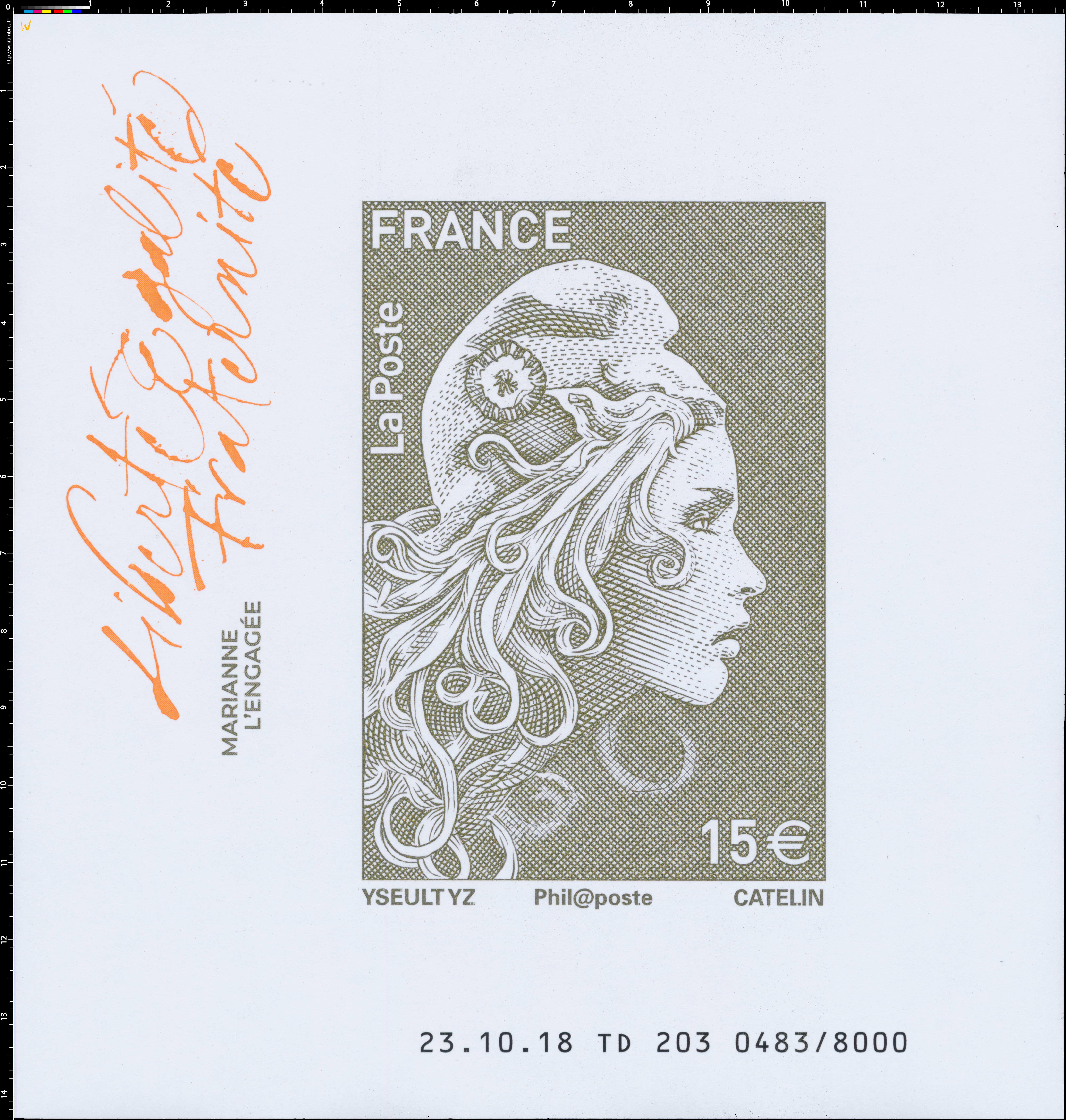 2018 Marianne l'engagée - Liberté Egalité Fraternité