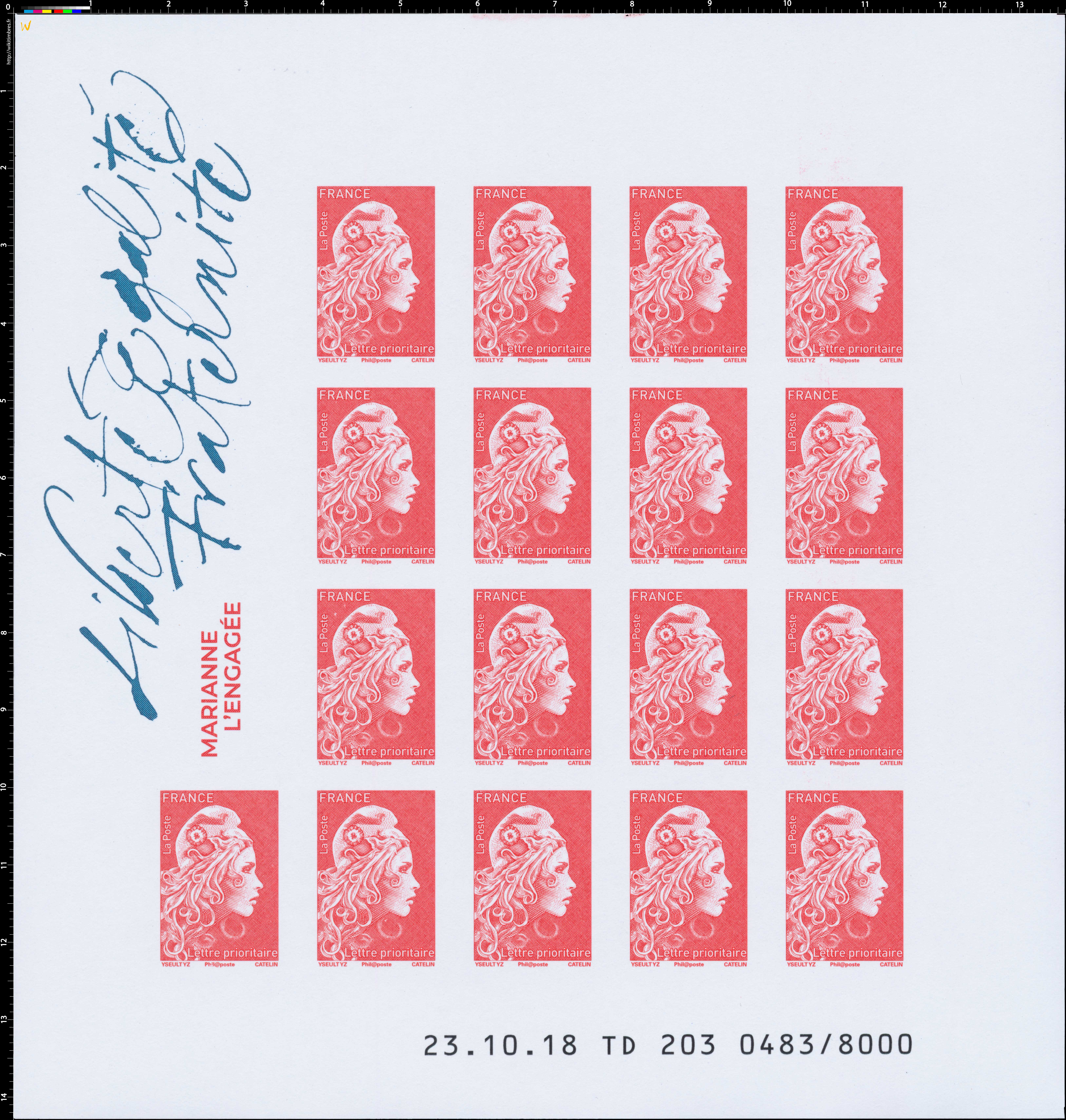 2018  Type Marianne l'engagée d'Yseult