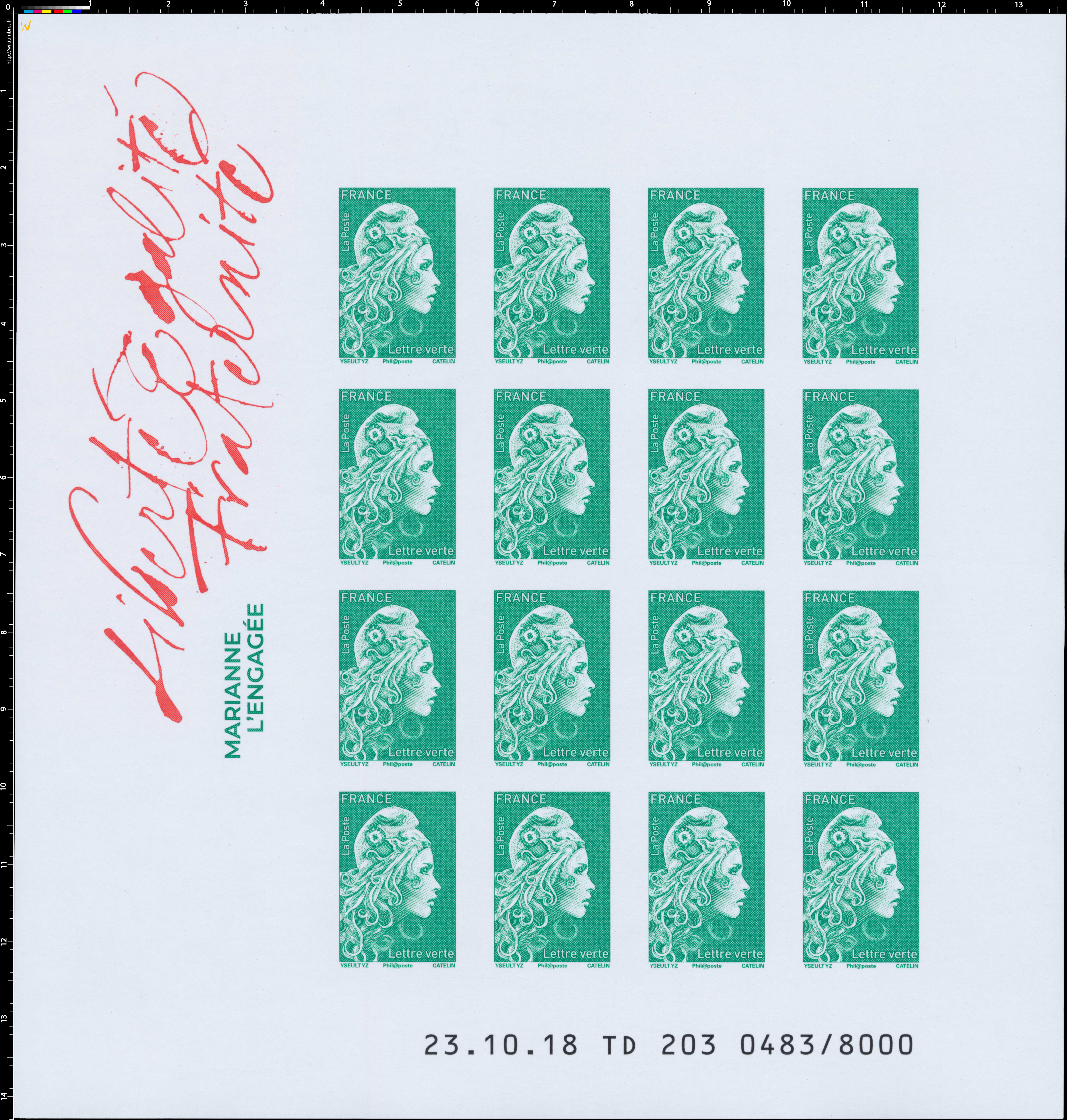 2018 Marianne l'engagée - Liberté Egalité Fraternité