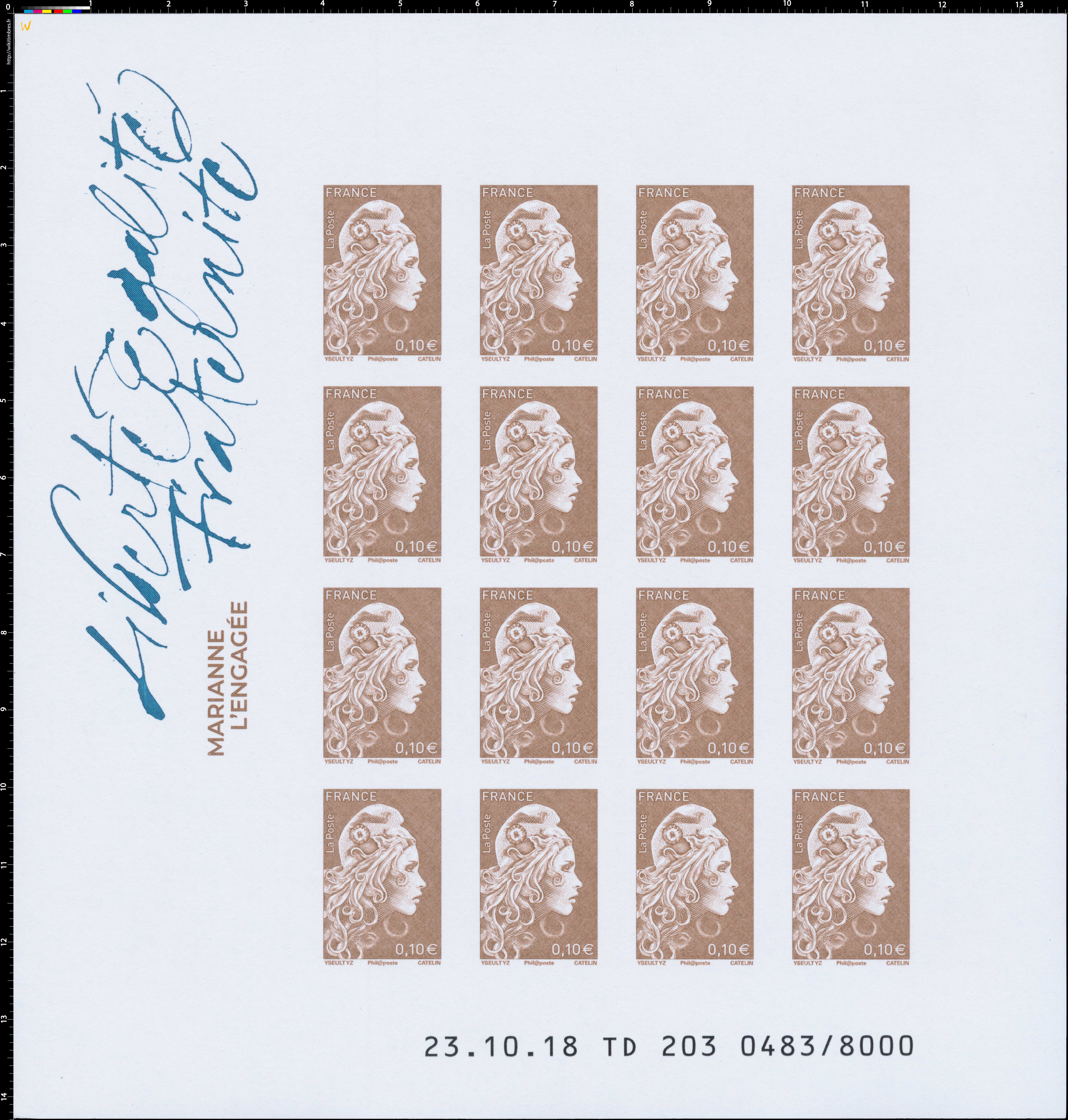 2018 Marianne l'engagée - Liberté Egalité Fraternité