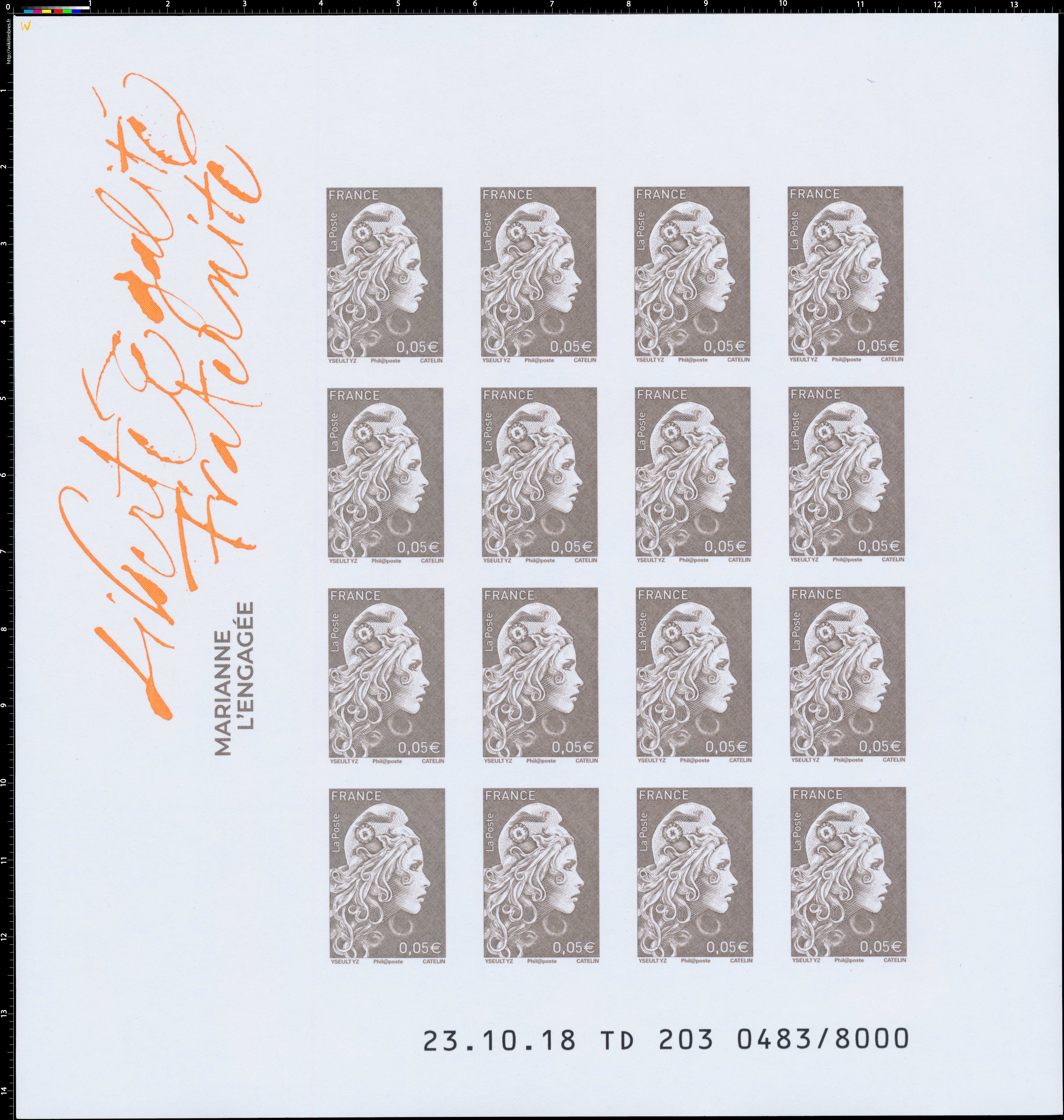 2018 Marianne l'engagée - Liberté Egalité Fraternité