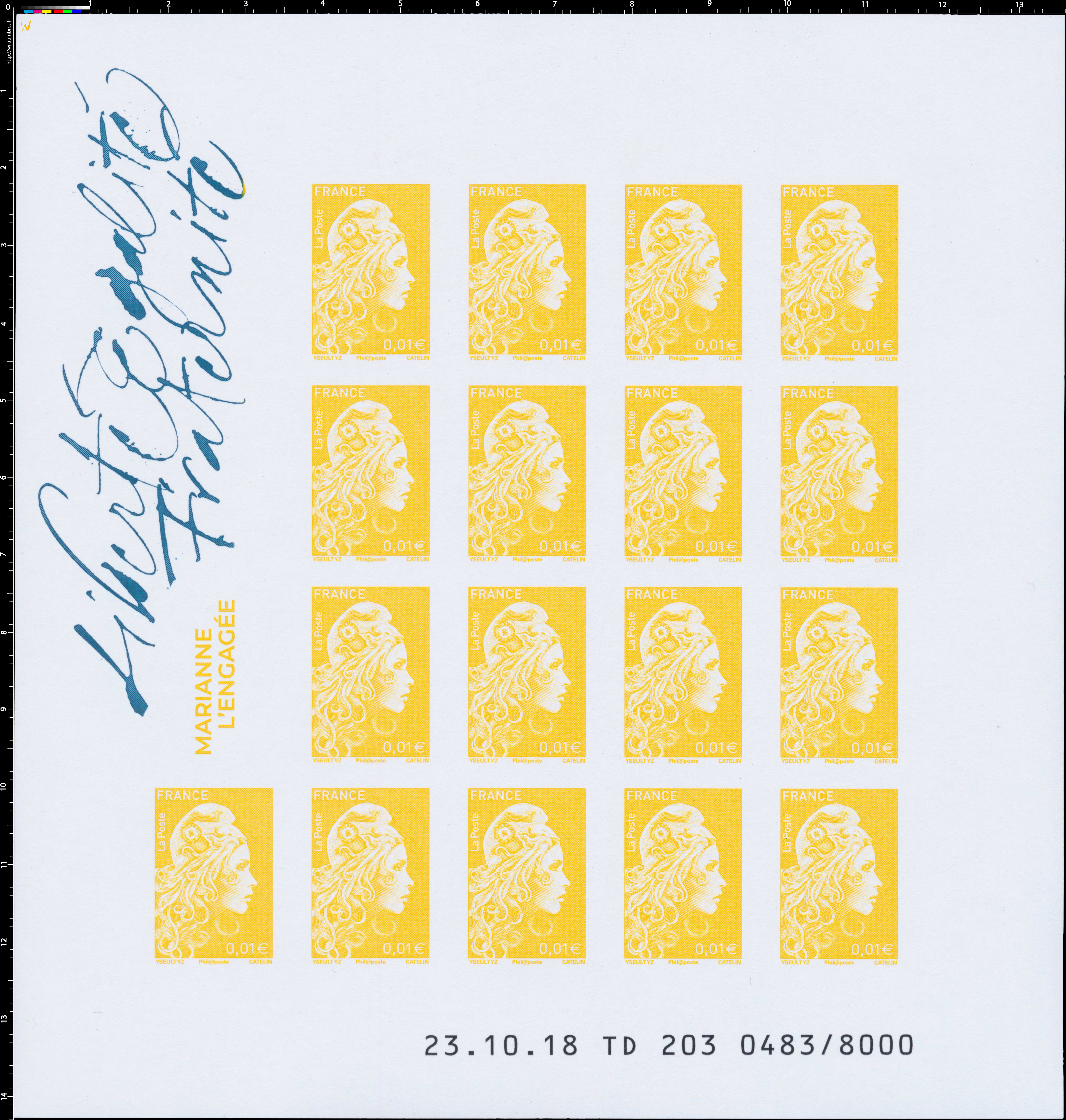 2018 Marianne l'engagée - Liberté Egalité Fraternité