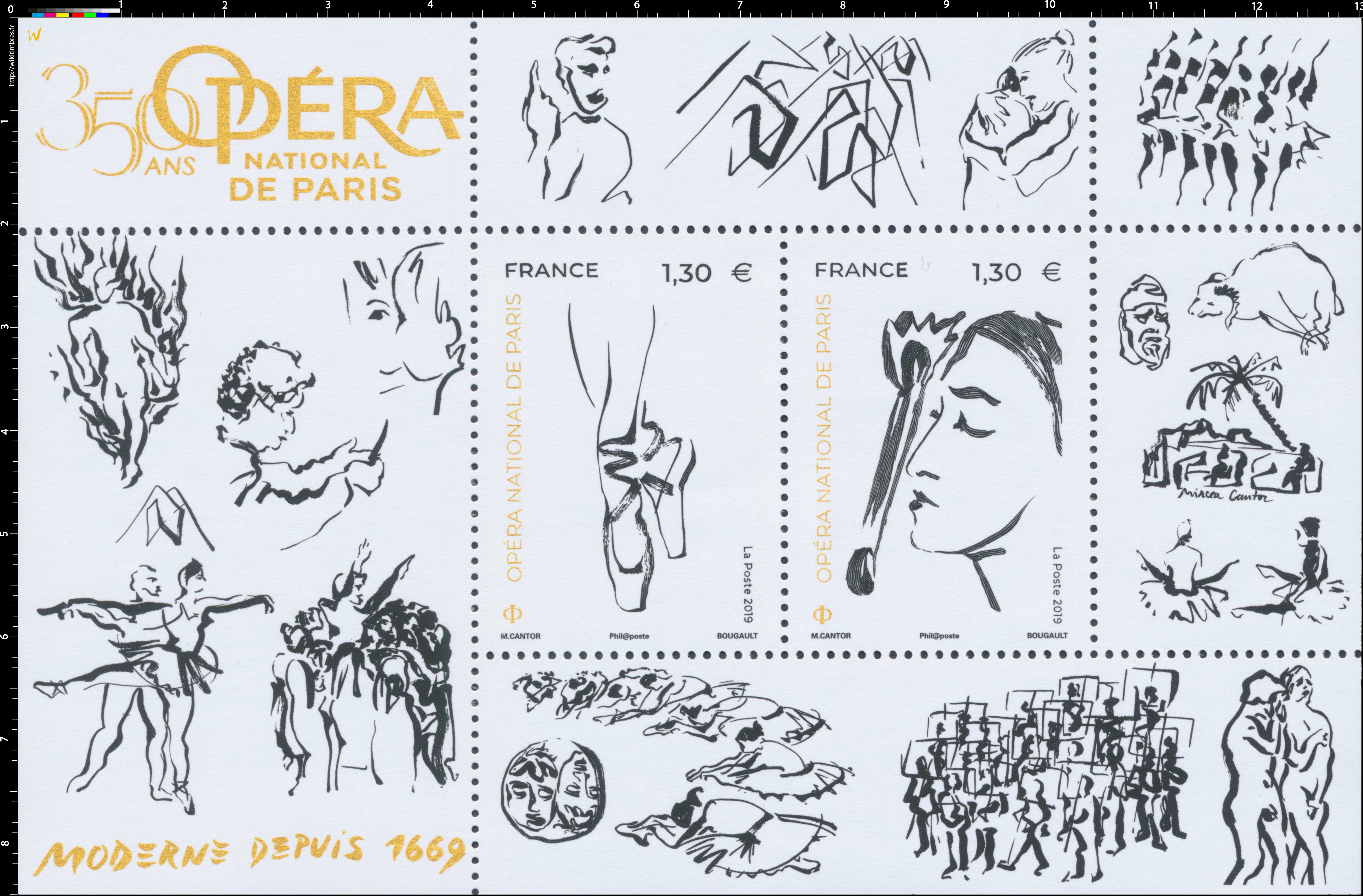 2019 OPÉRA NATIONAL DE PARIS 350 ANS - Moderne depuis 1669