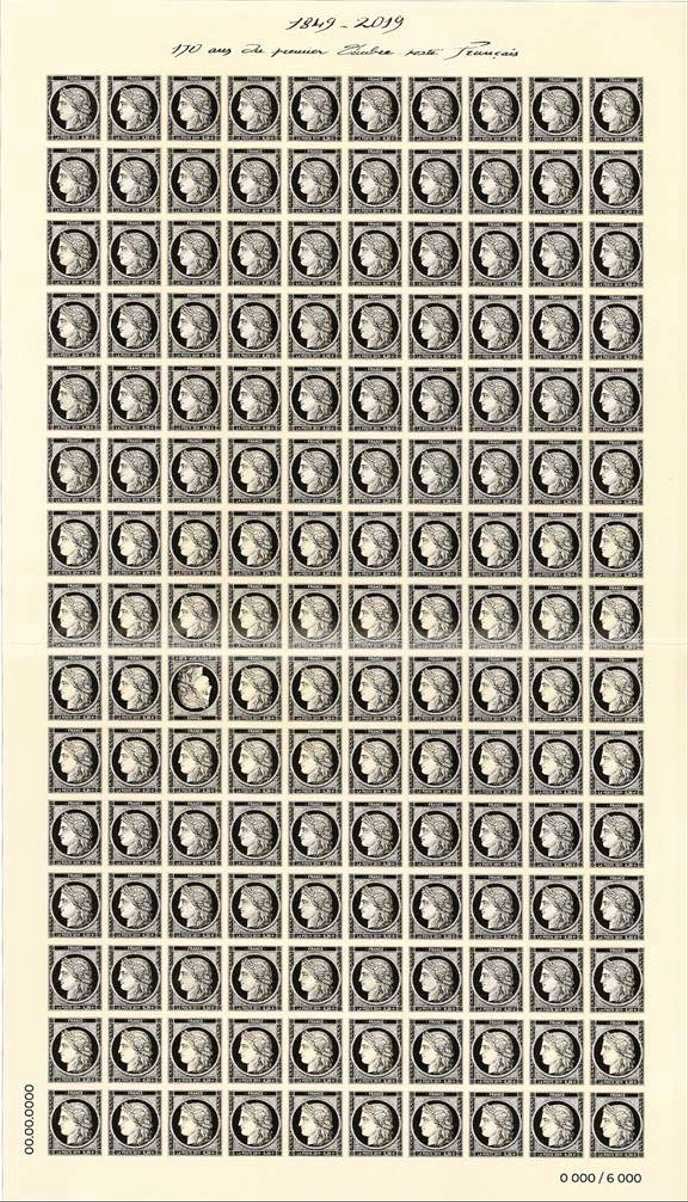 1849-2019 170 ans du premier timbre-poste français