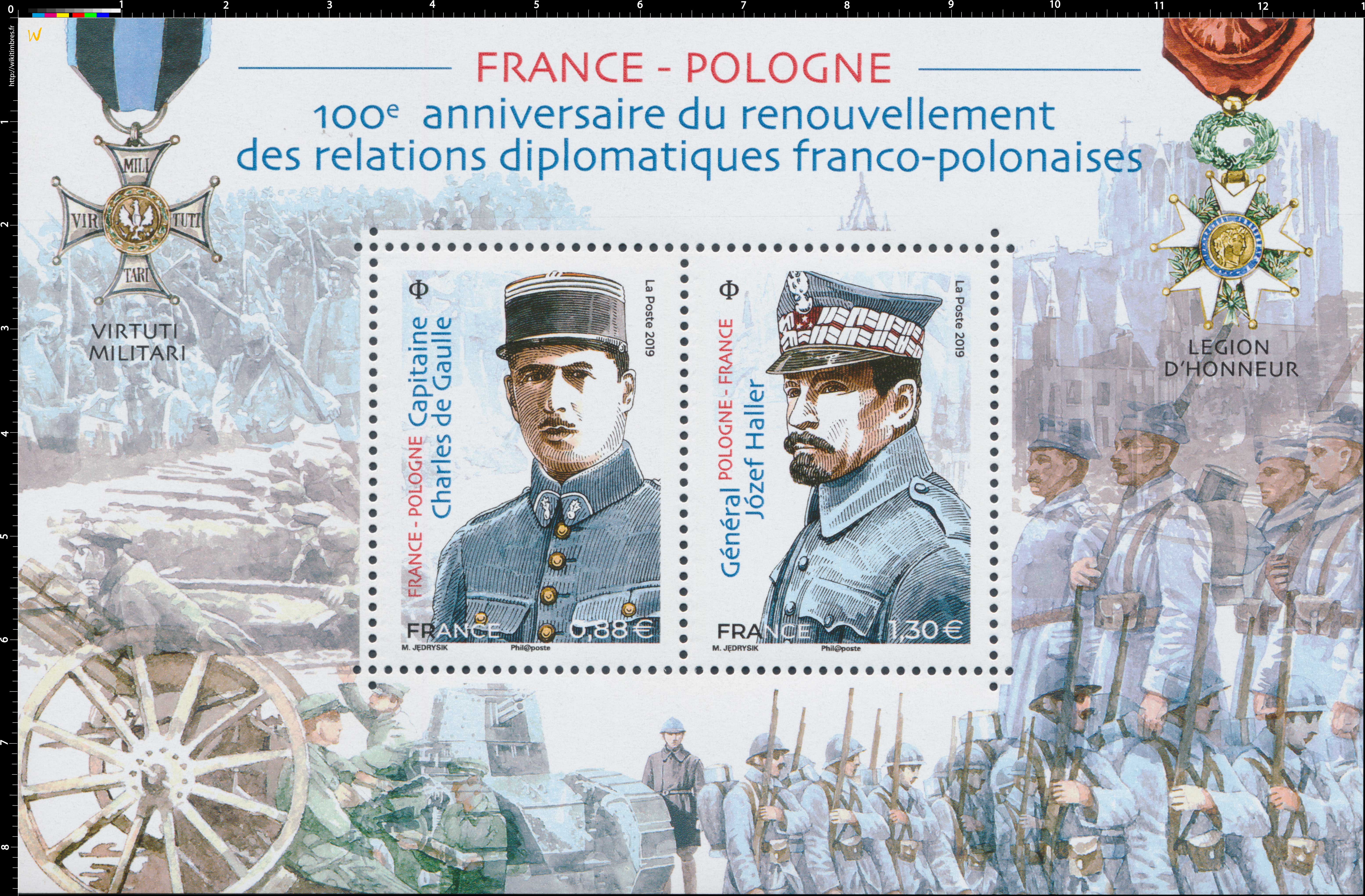 2019 FRANCE- POLOGNE 100e anniversaire du renouvellement des relations diplomatiques franco-polonaises