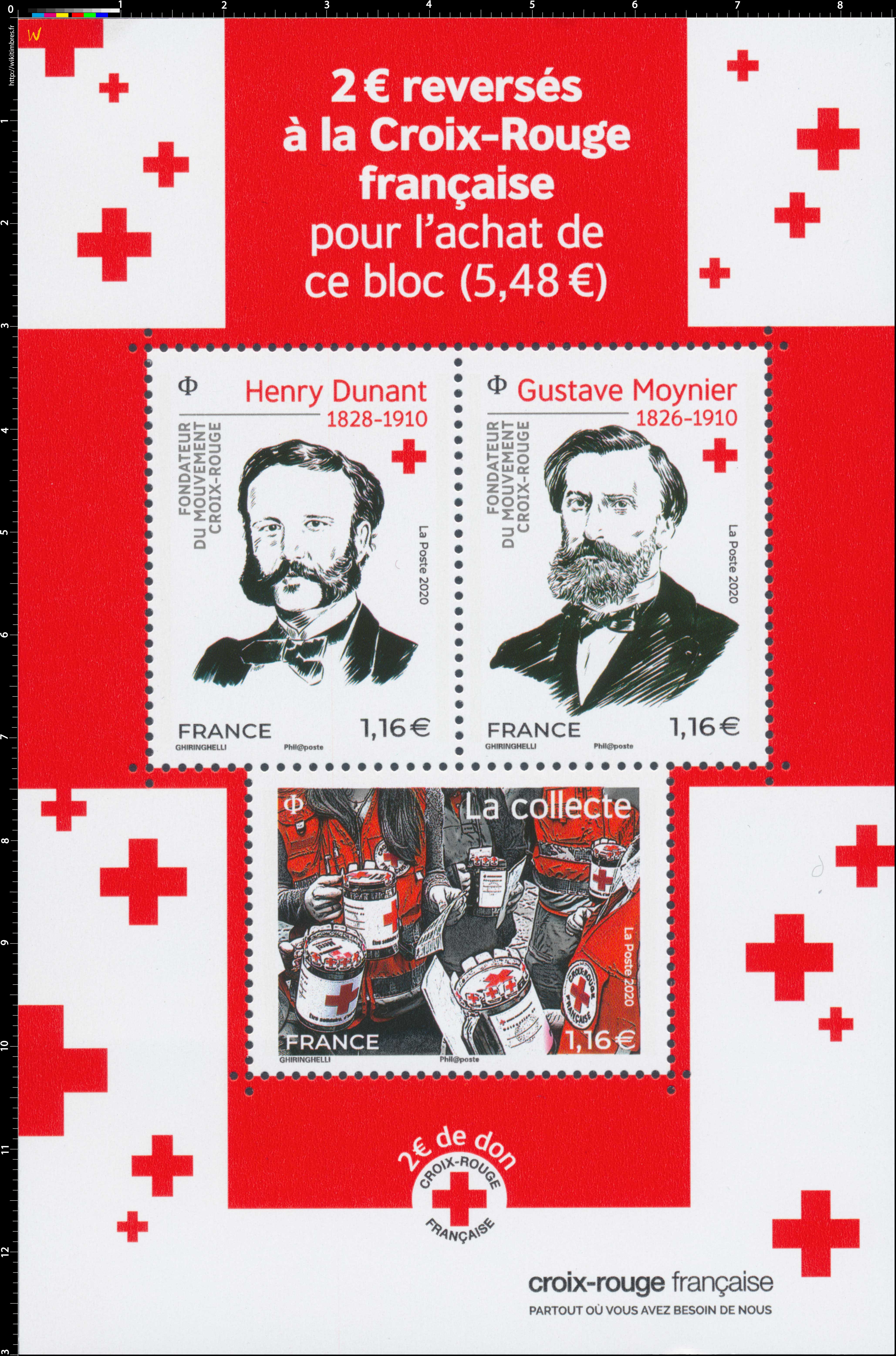 2020 Croix-Rouge française - 2 € reversés à la Croix-Rouge française pour l'achat de ce bloc