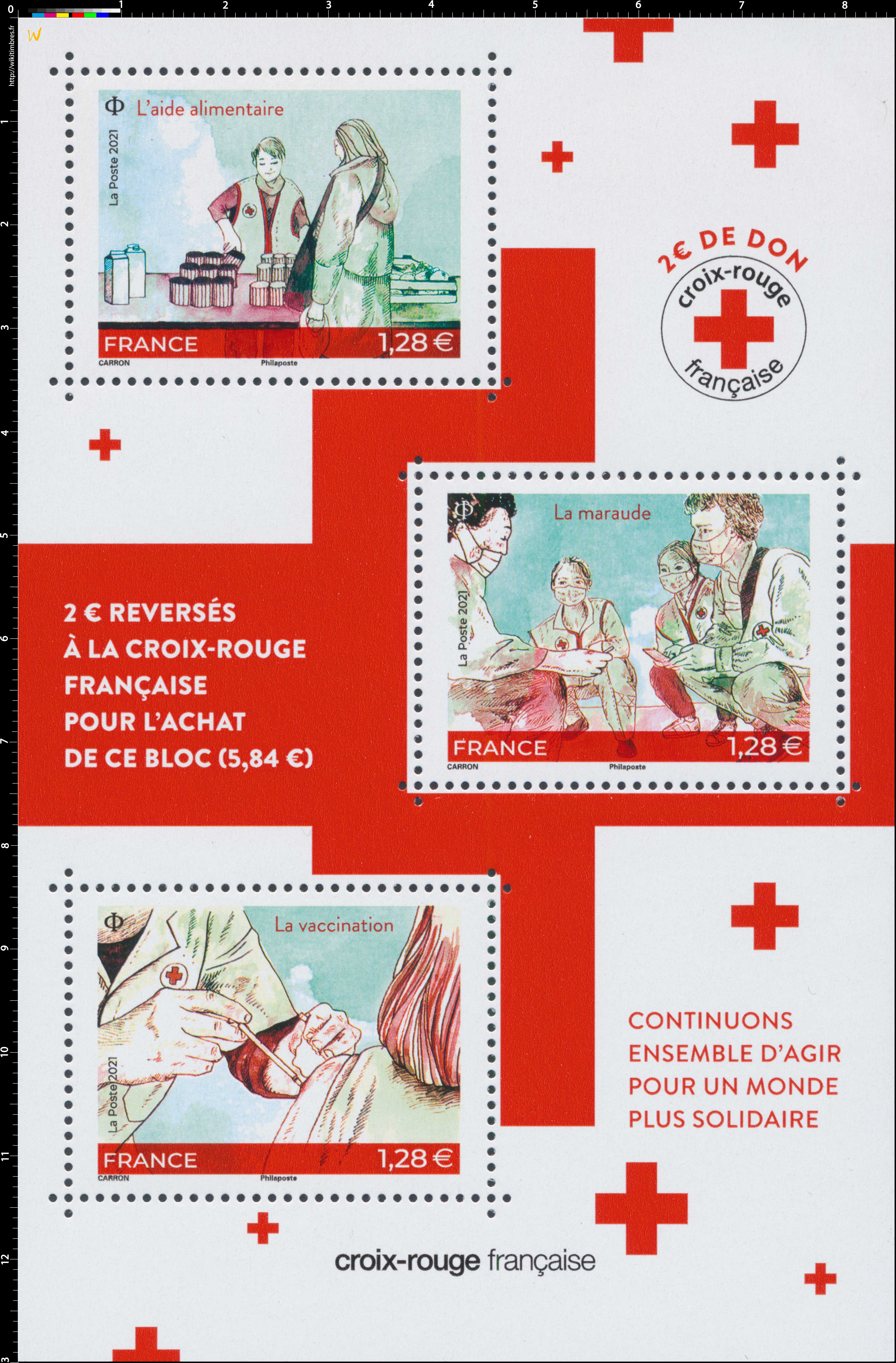 2020 Croix-Rouge française - 2 € reversés à la Croix-Rouge française pour l'achat de ce bloc