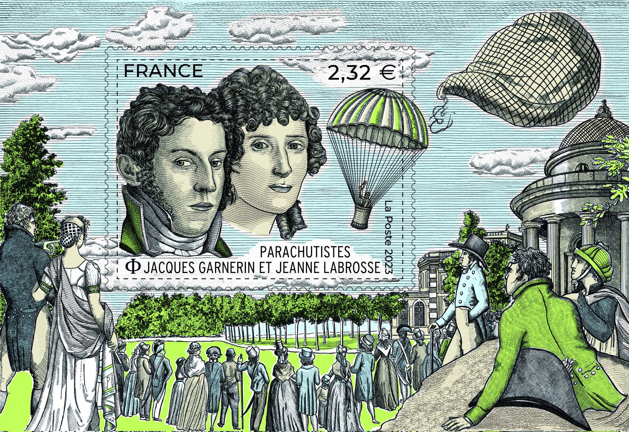 2023 PARACHUTISTES - JACQUES GARNERIN JEANNE LABROSSE