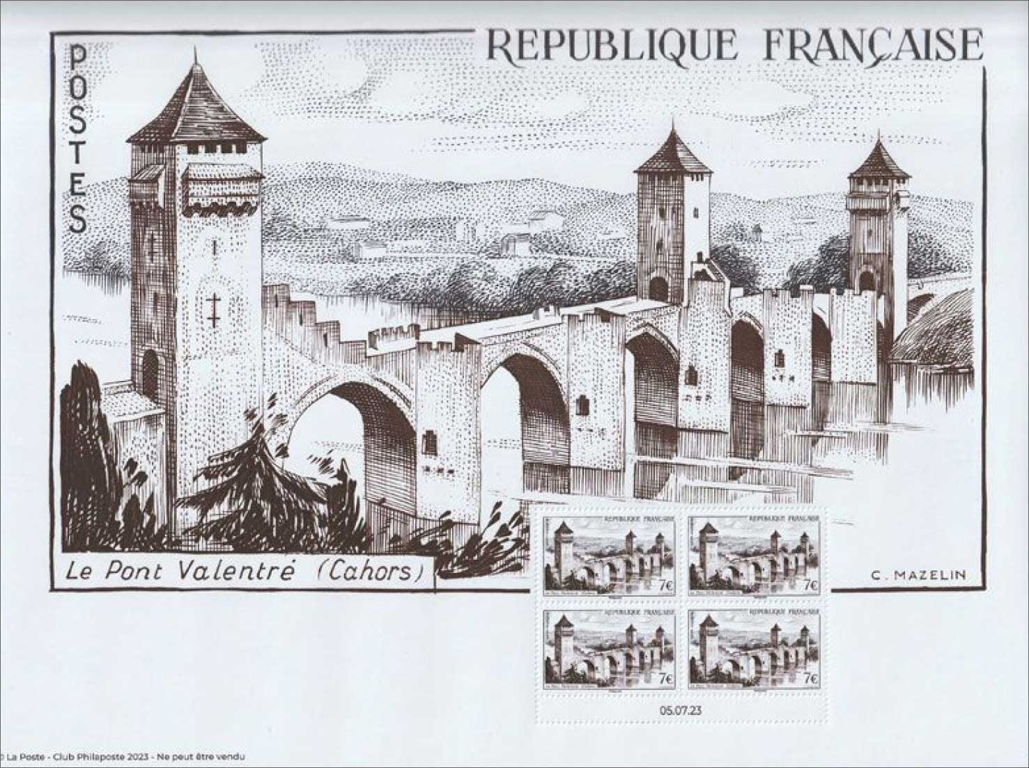 2023 Affiche -  Le Pont Valentré (Cahors)