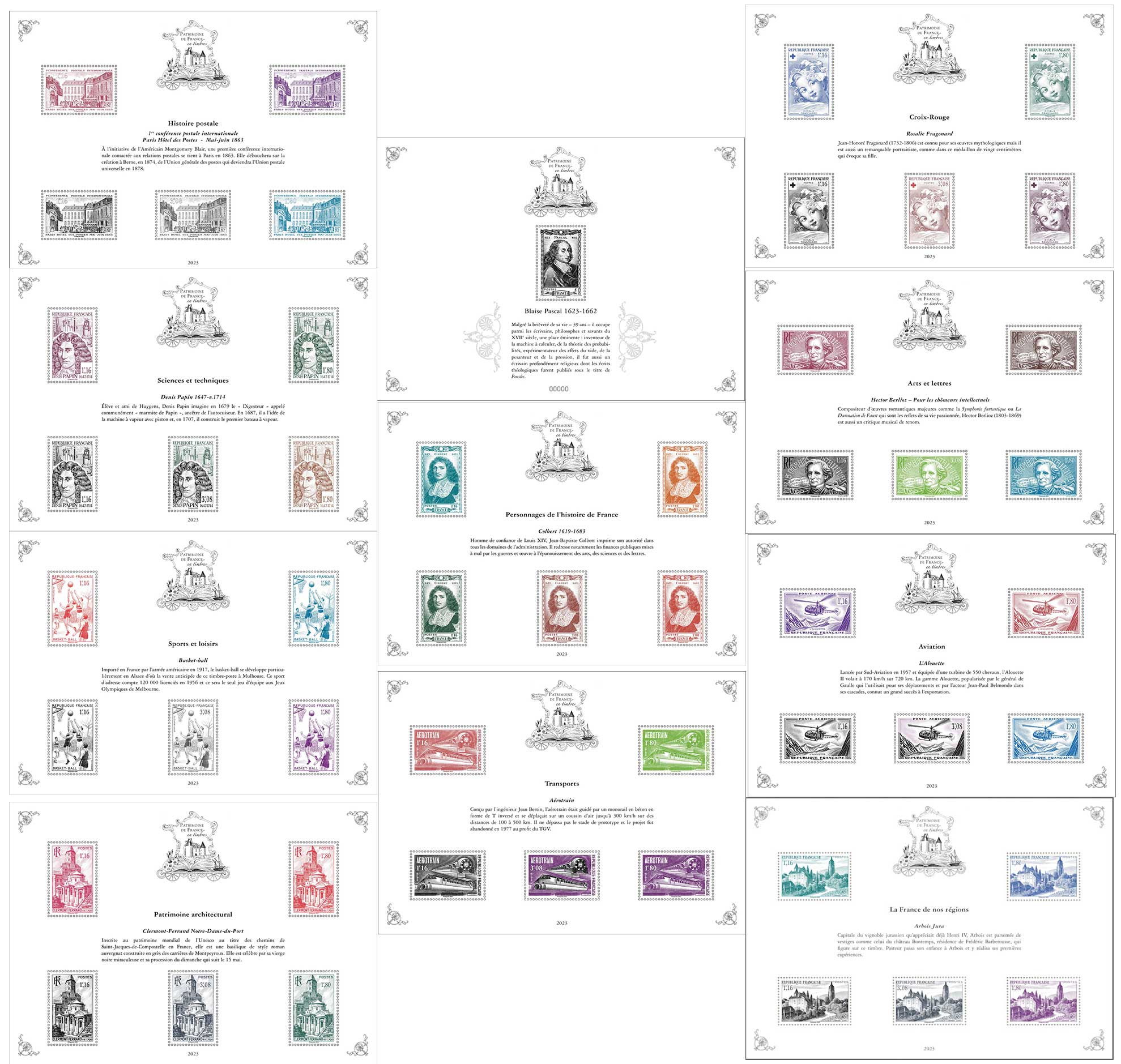 2023 Patrimoine de France en timbres 