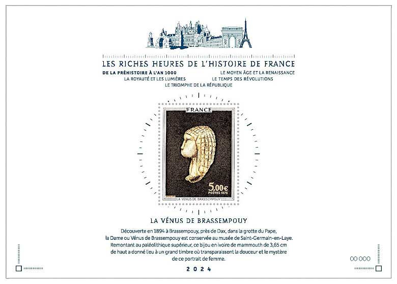 2024 LES RICHES HEURES DE L’HISTOIRE DE FRANCE DE LA PRÉHISTOIRE À L’AN 1000 - LA VÉNUS DE BRASSEMPOUY