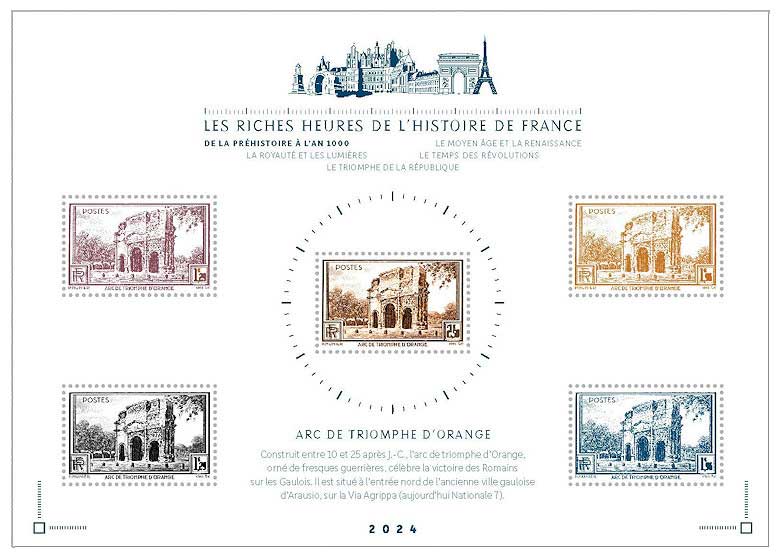 2024 LES RICHES HEURES DE L’HISTOIRE DE FRANCE DE LA PRÉHISTOIRE À L’AN 1000 - ARC DE TRIOMPHE D'ORANGE