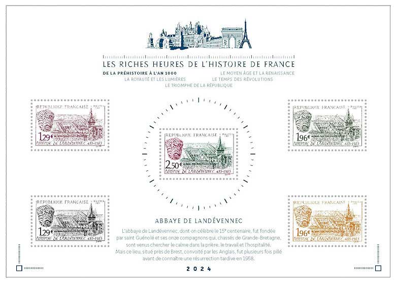 2024 LES RICHES HEURES DE L’HISTOIRE DE FRANCE DE LA PRÉHISTOIRE À L’AN 1000 - ABBAYE DE LANDÉVENNEC 485-1985