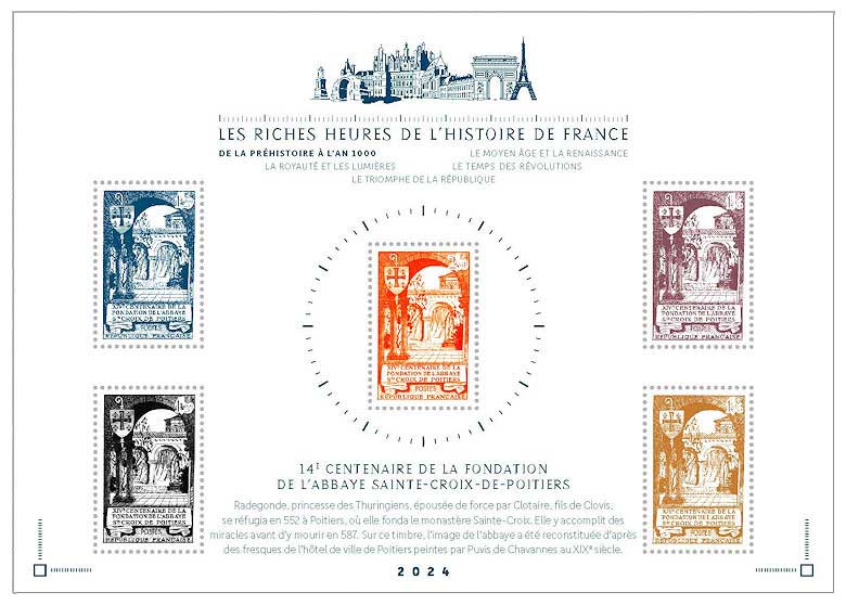 2024 LES RICHES HEURES DE L’HISTOIRE DE FRANCE DE LA PRÉHISTOIRE À L’AN 1000 - XIVe CENTENAIRE DE LA FONDATION DE L’ABBAYE STE C