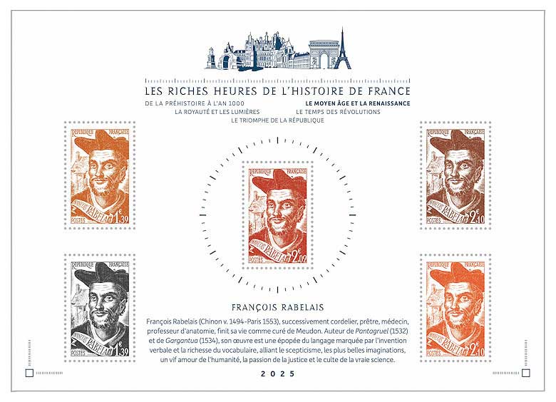 2025 LES RICHES HEURES DE L’HISTOIRE DE FRANCE DU MOYEN ÂGE À LA RENAISSANCE -  FRANÇOIS RABELAIS