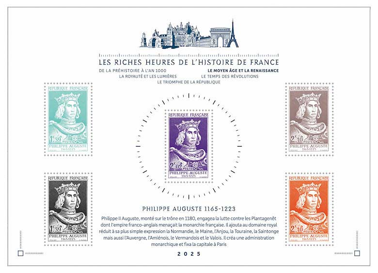 2025 LES RICHES HEURES DE L’HISTOIRE DE FRANCE DU MOYEN ÂGE À LA RENAISSANCE -  PHILIPPE-AUGUSTE 1165-1223