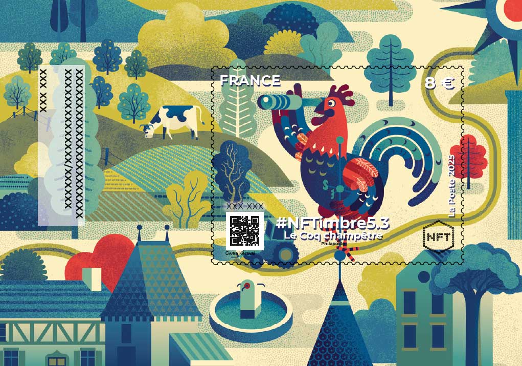 2025 #NFTimbre5.3 - Le coq champêtre