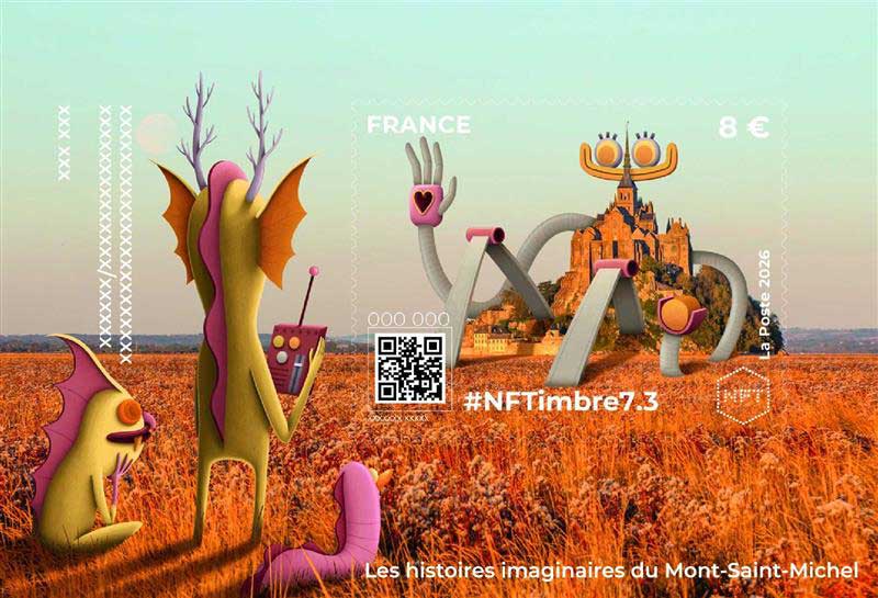 2026 #NFTimbre7.3– Les histoires imaginaires du Mont-Saint-Michel
