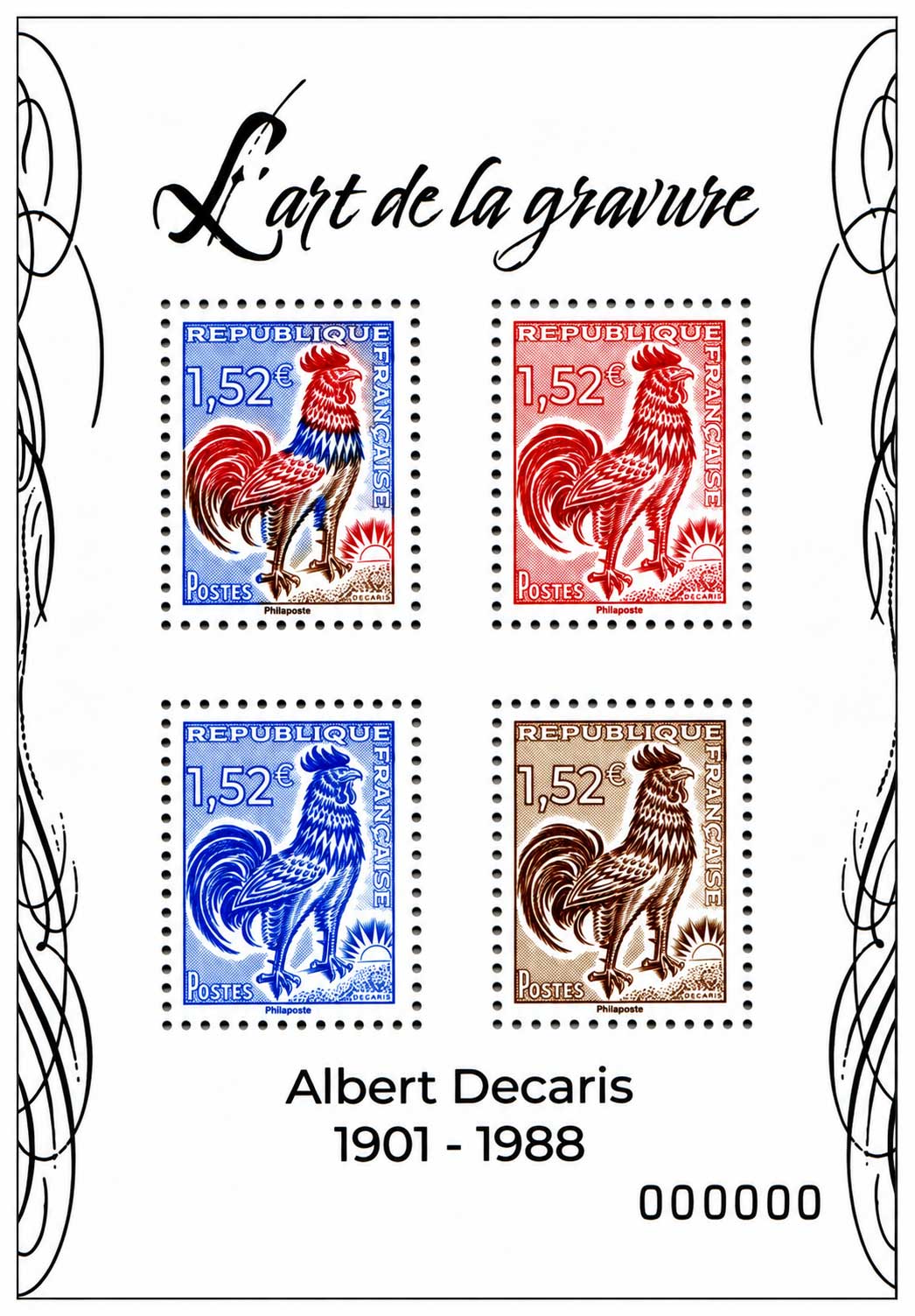 2026 L’ART DE LA GRAVURE - ALBERT DECARIS 1901 - 1988 - Type coq d'Alger