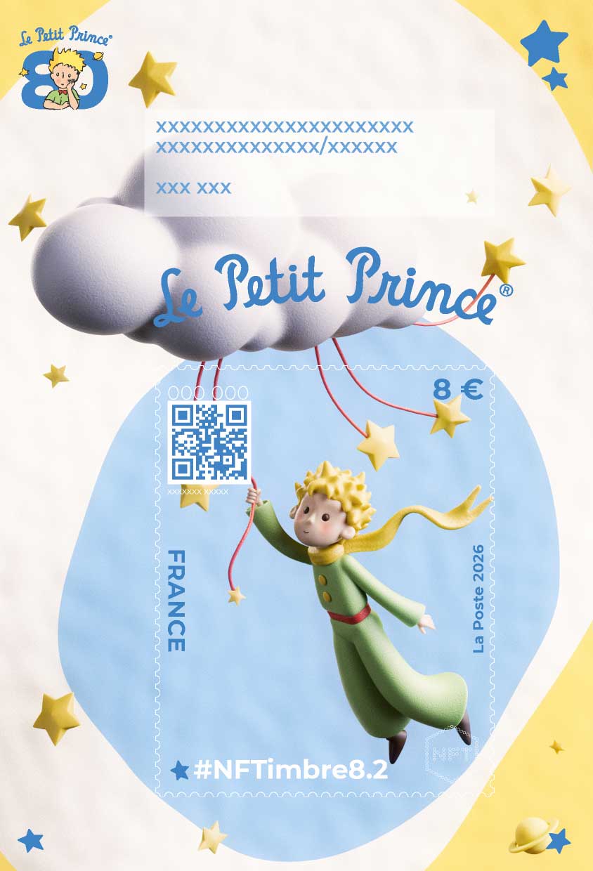 2026 Pack #NFTimbre8.2 – Le Petit Prince et le nuage
