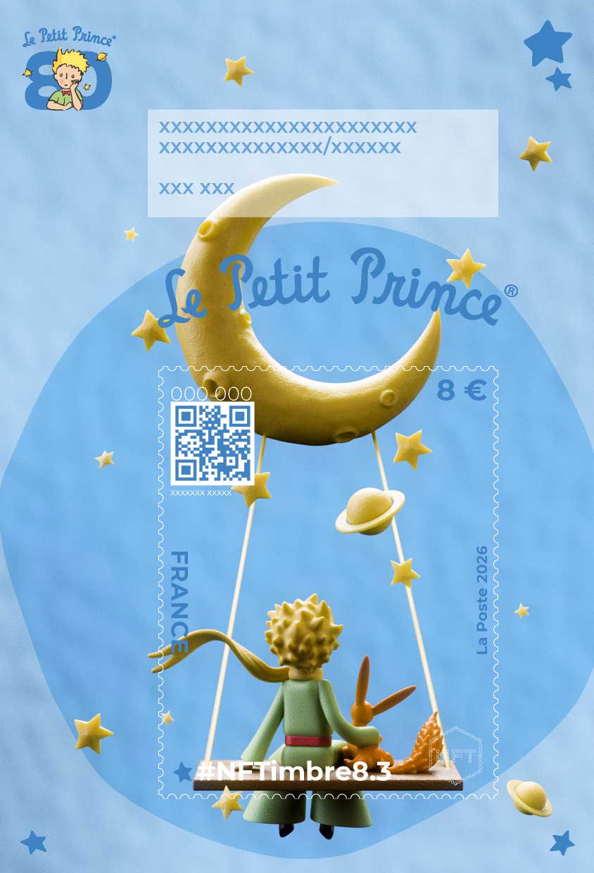 2026 Pack #NFTimbre8.3 – Le Petit Prince et la balançoire