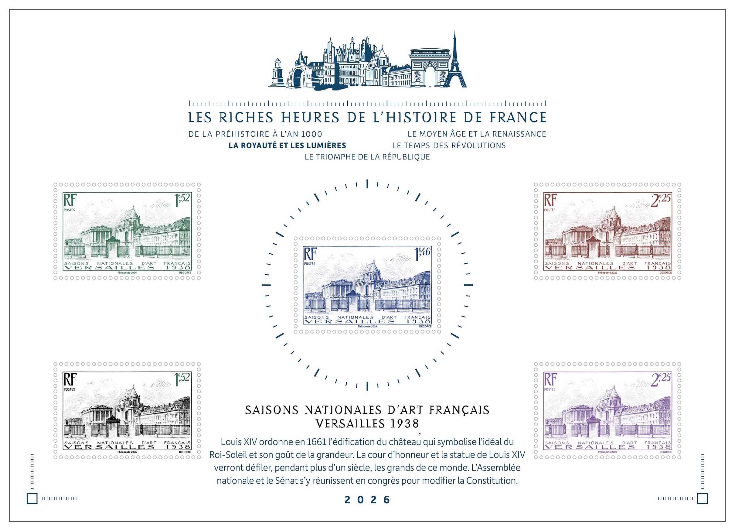 2026 LES RICHES HEURES DE L’HISTOIRE DE FRANCE LA ROYAUTÉ ET LES LUMIÈRES - Saisons nationales d’art français, Versailles 1938