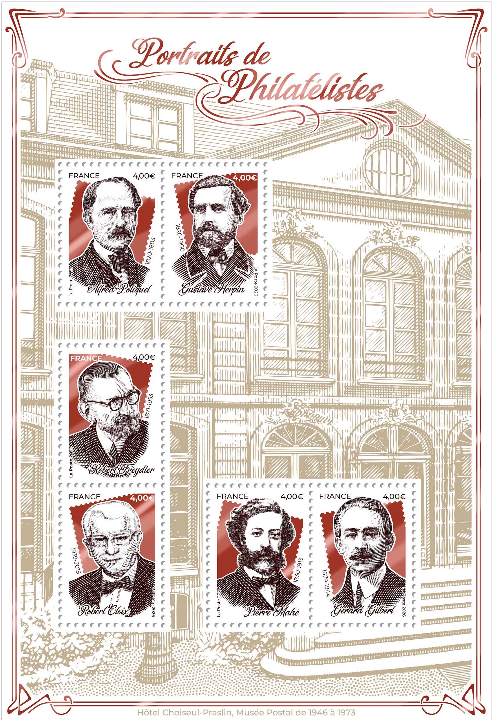 2026 PORTRAITS DE PHILATÉLISTES