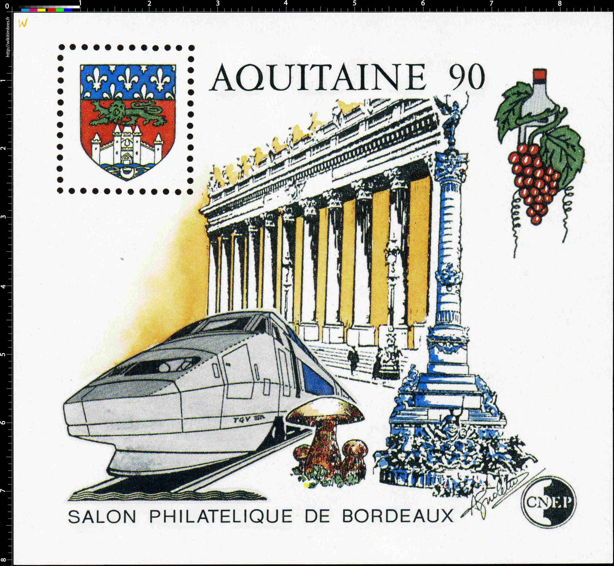 90 Aquitaine Salon philatélique de Bordeaux CNEP