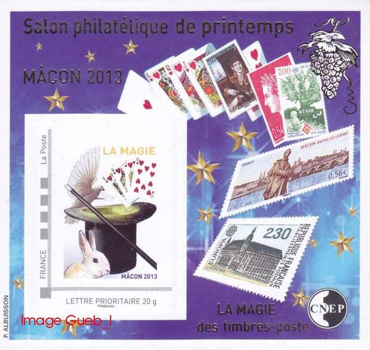 63e salon philatélique de printemps Mâcon 2013 La Magie des timbres poste
