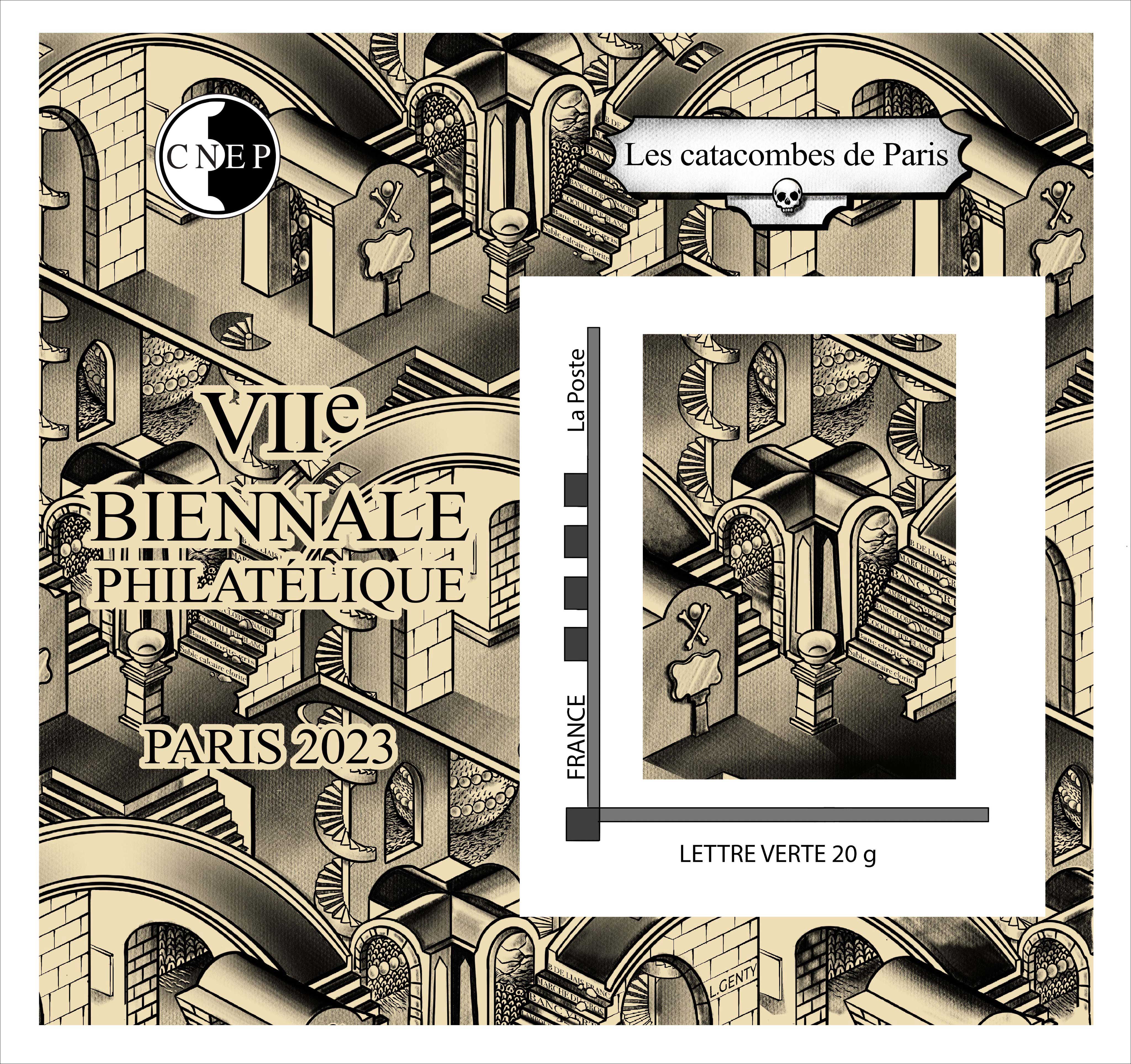 2023 CNEP - Les catacombes de Paris - VIIe BIENNALE PHILATELIQUE - Paris 2023