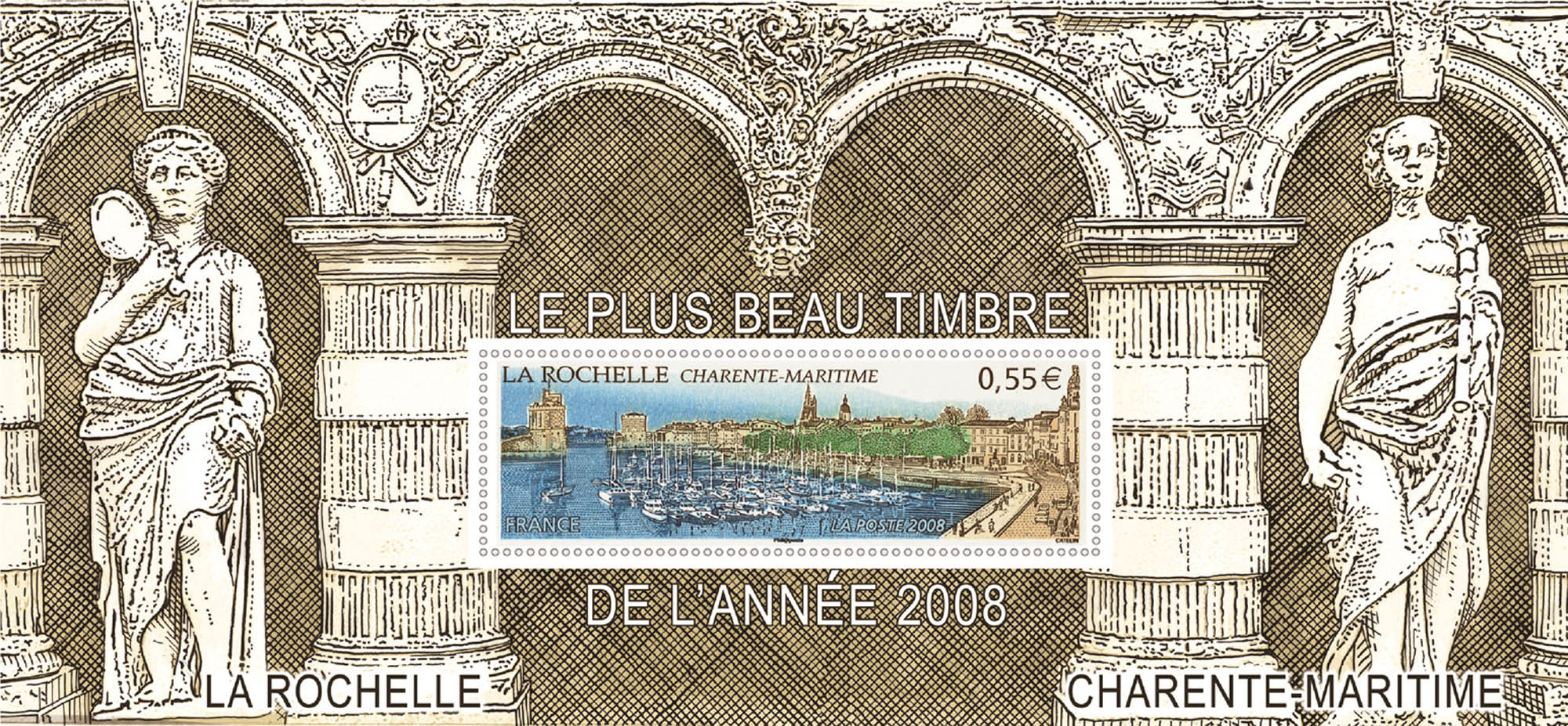 LA ROCHELLE CHARENTE-MARITIME LE PLUS BEAU TIMBRE DE L’ANNÉE 2008