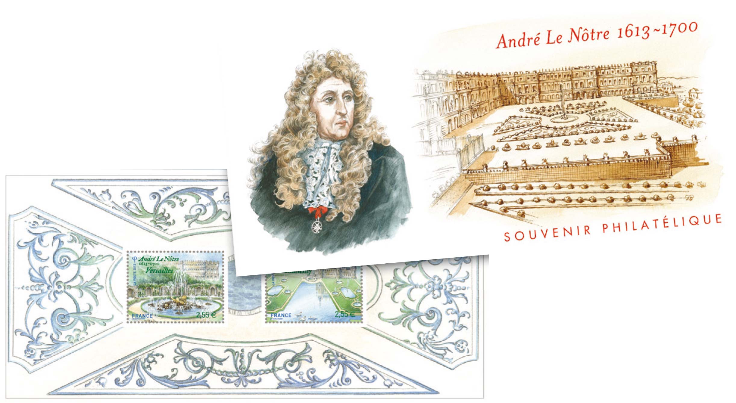 2013 Souvenir philatélique André Le Nôtre 1613- 1700