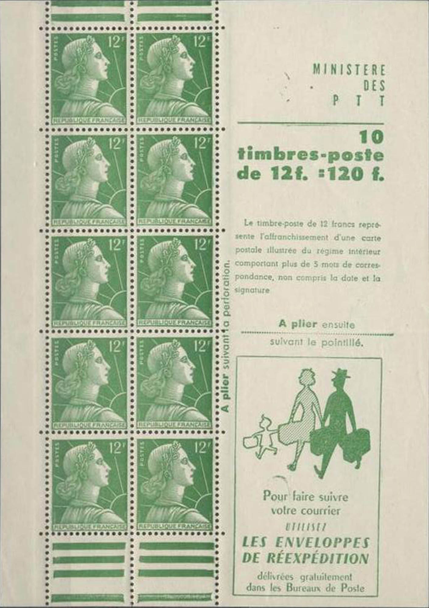 1955 Les enveloppes de réexpédition