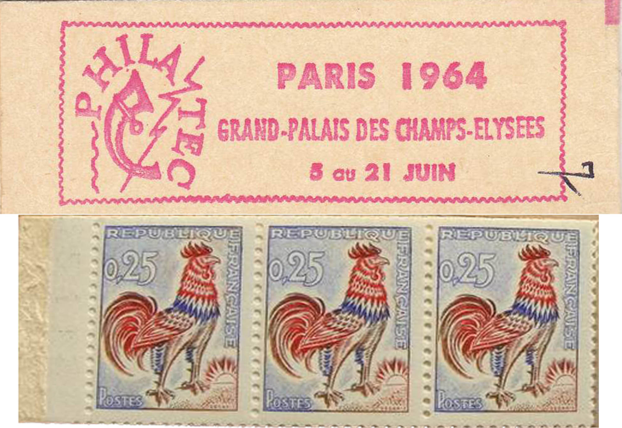 1962 Grand palais des champs Élysées - Coq de Decaris