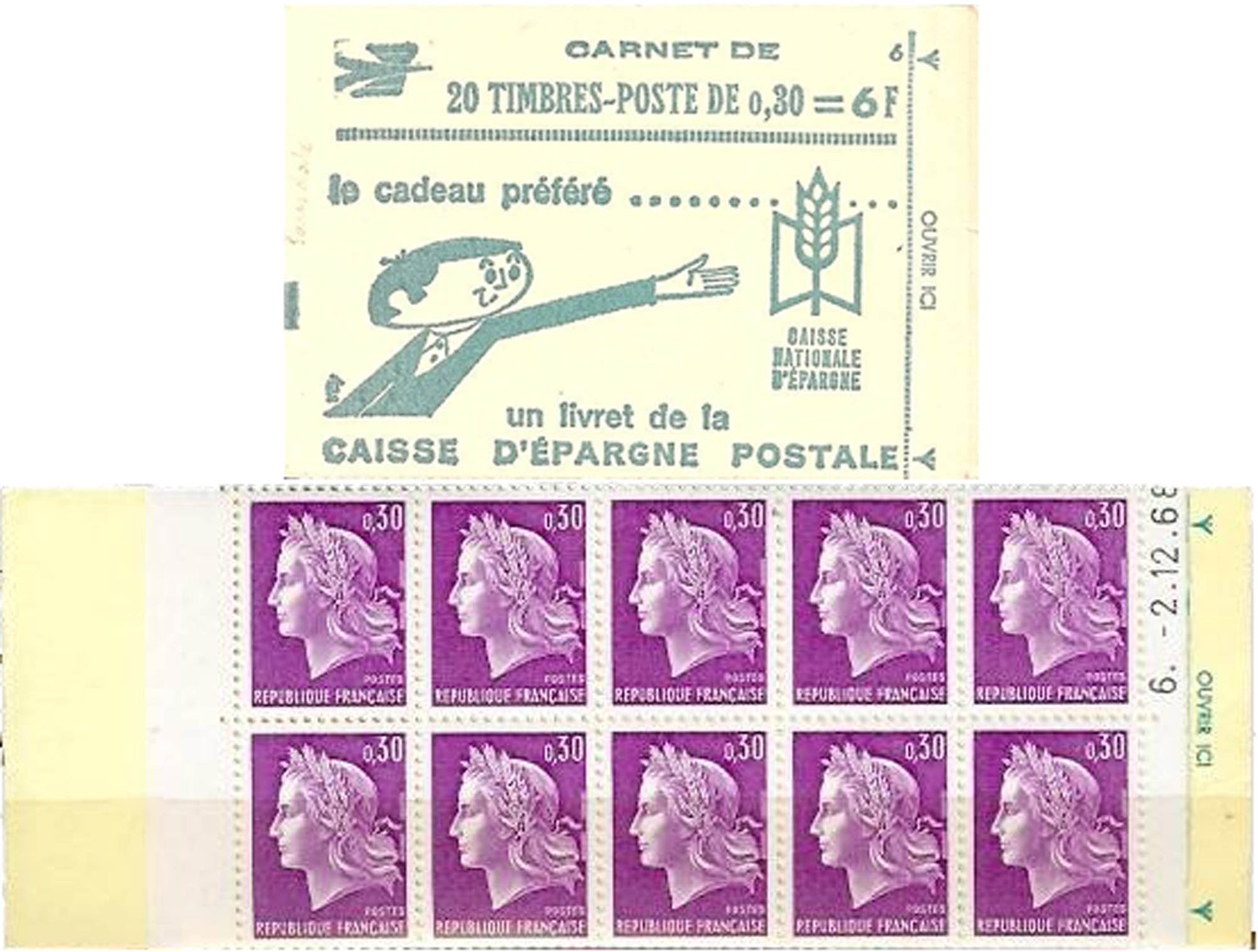 1967 Caisse d'épargne postale - type Marianne de Cheffer