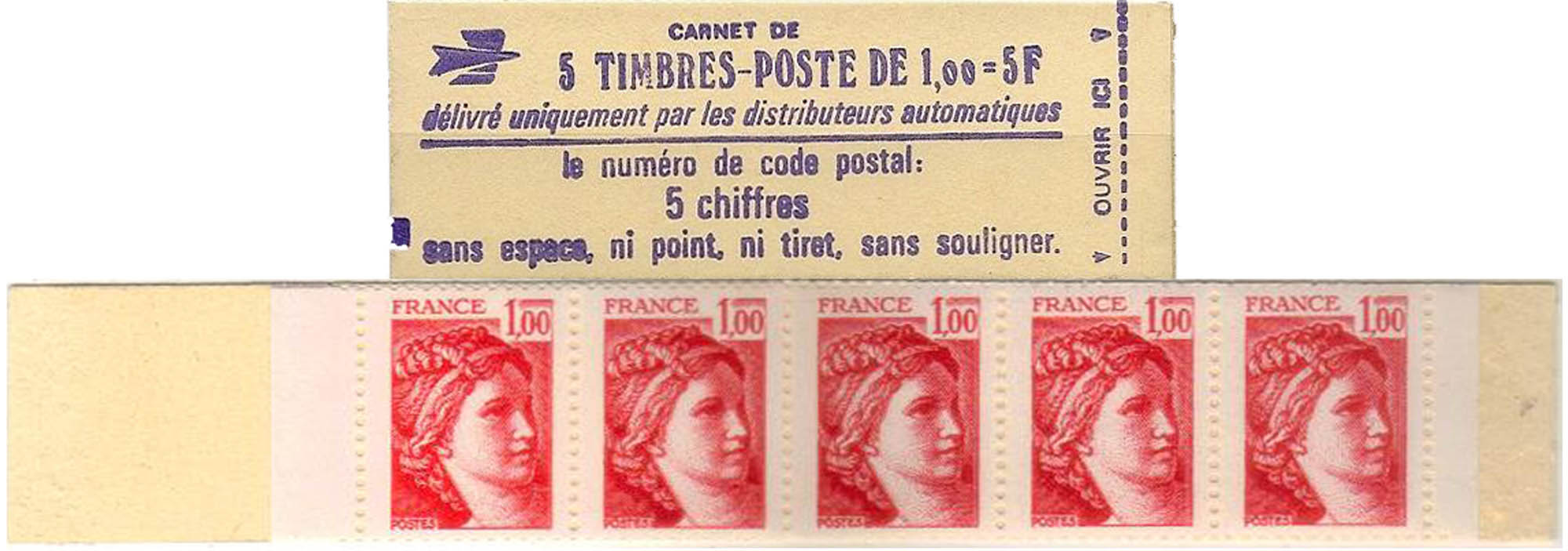 1977 Le numéro de code postal : 5 chiffres, sans espace, ni point, ni tiret, sans souligner