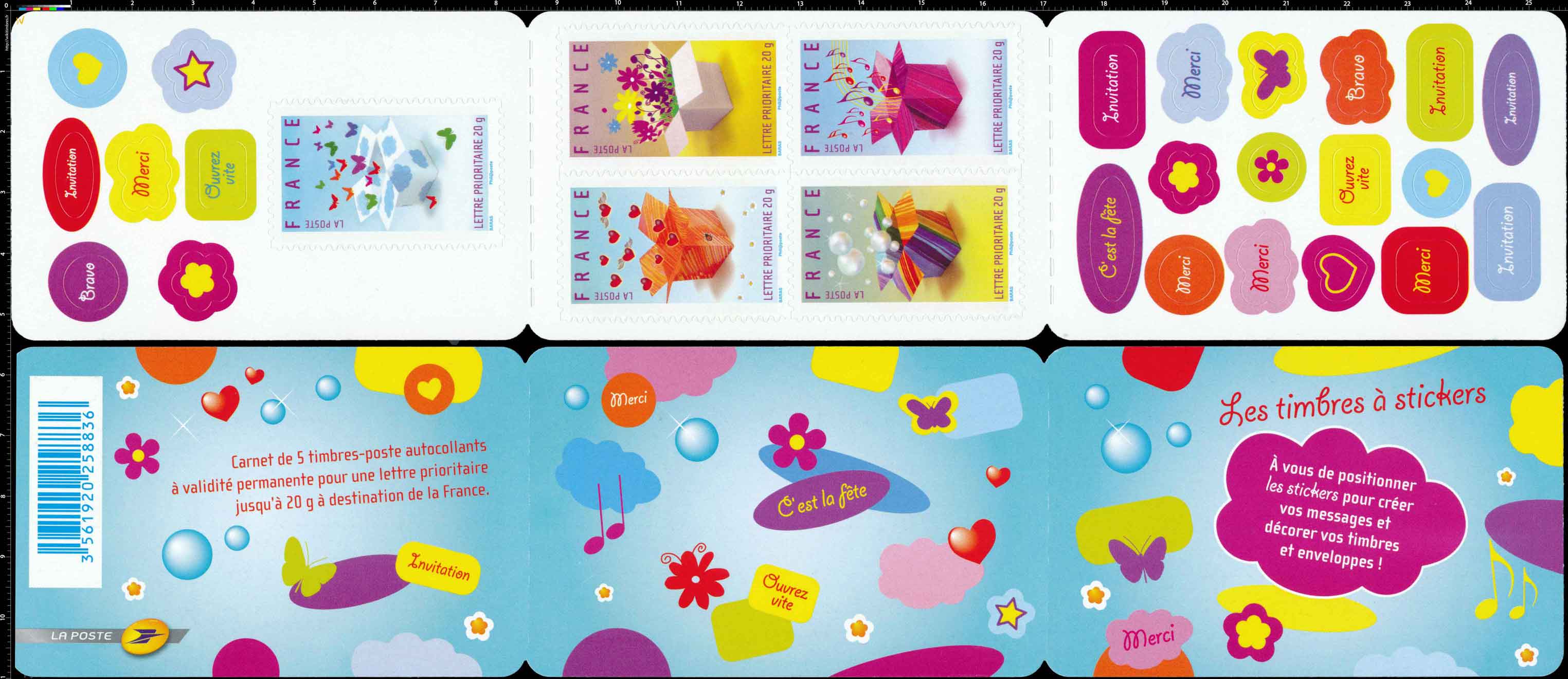 Les timbres à stickers