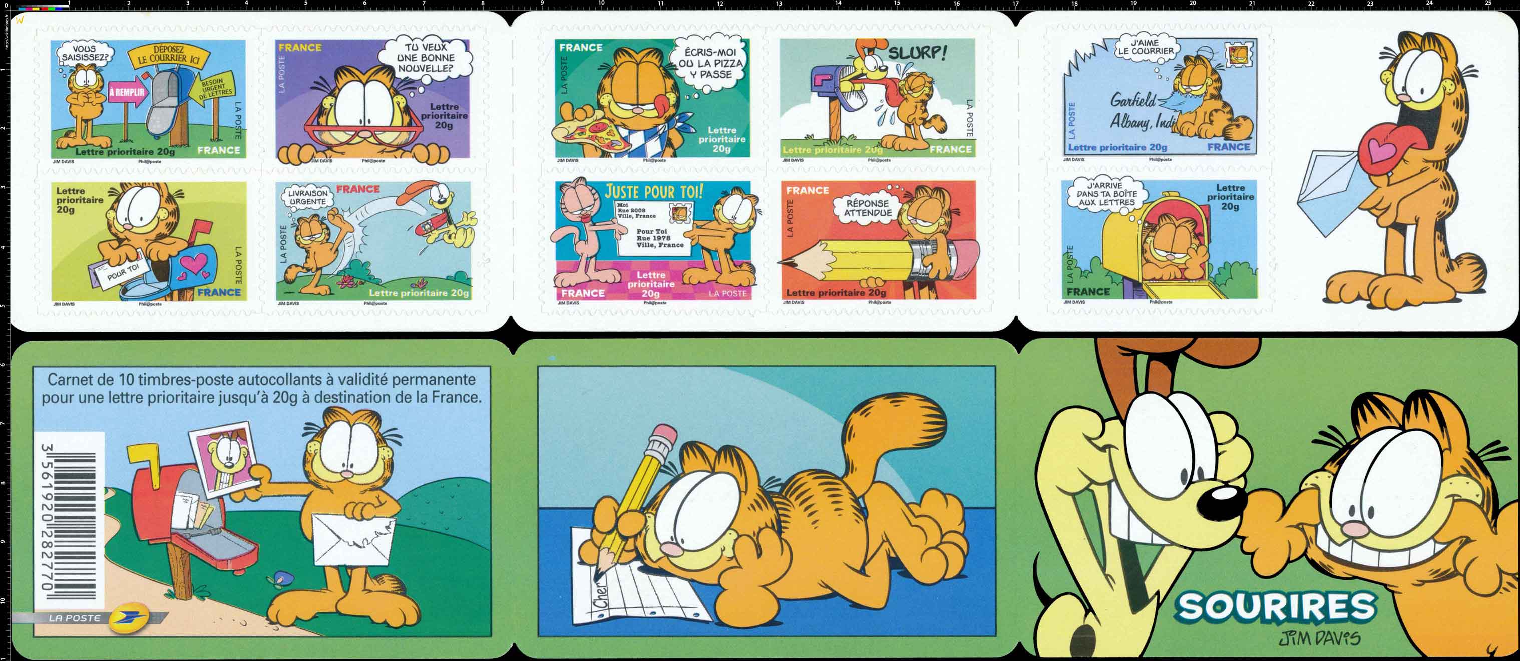 Carnet sourires : Garfield