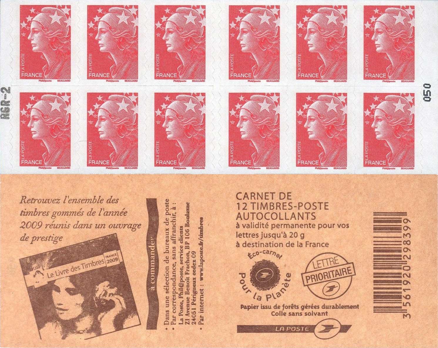 2009 Le livre des timbres