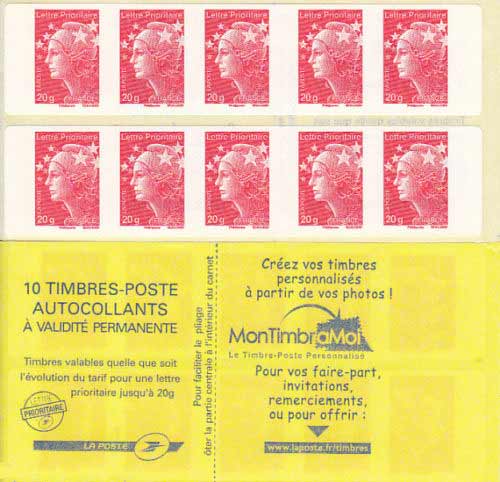 2012 Carnet Marianne de Beaujard (distributeur) MonTimbraMoi