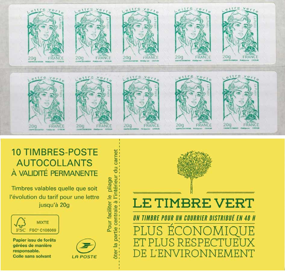 2013 Carnet le timbre vert